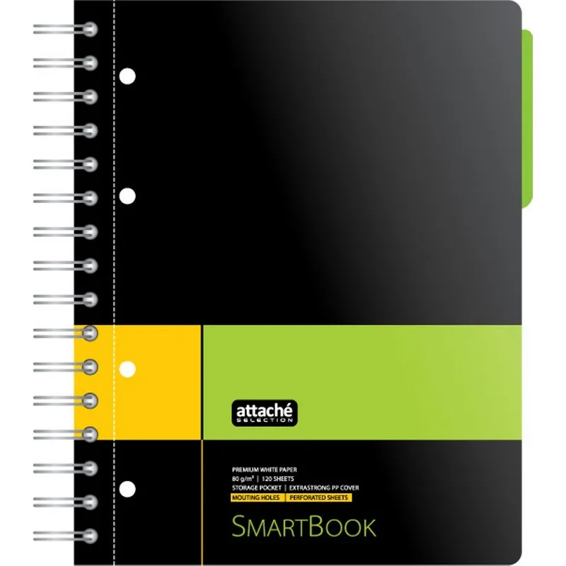 Бизнес-тетрадь Attache Selection Smartbook A5 с металлической спиралью