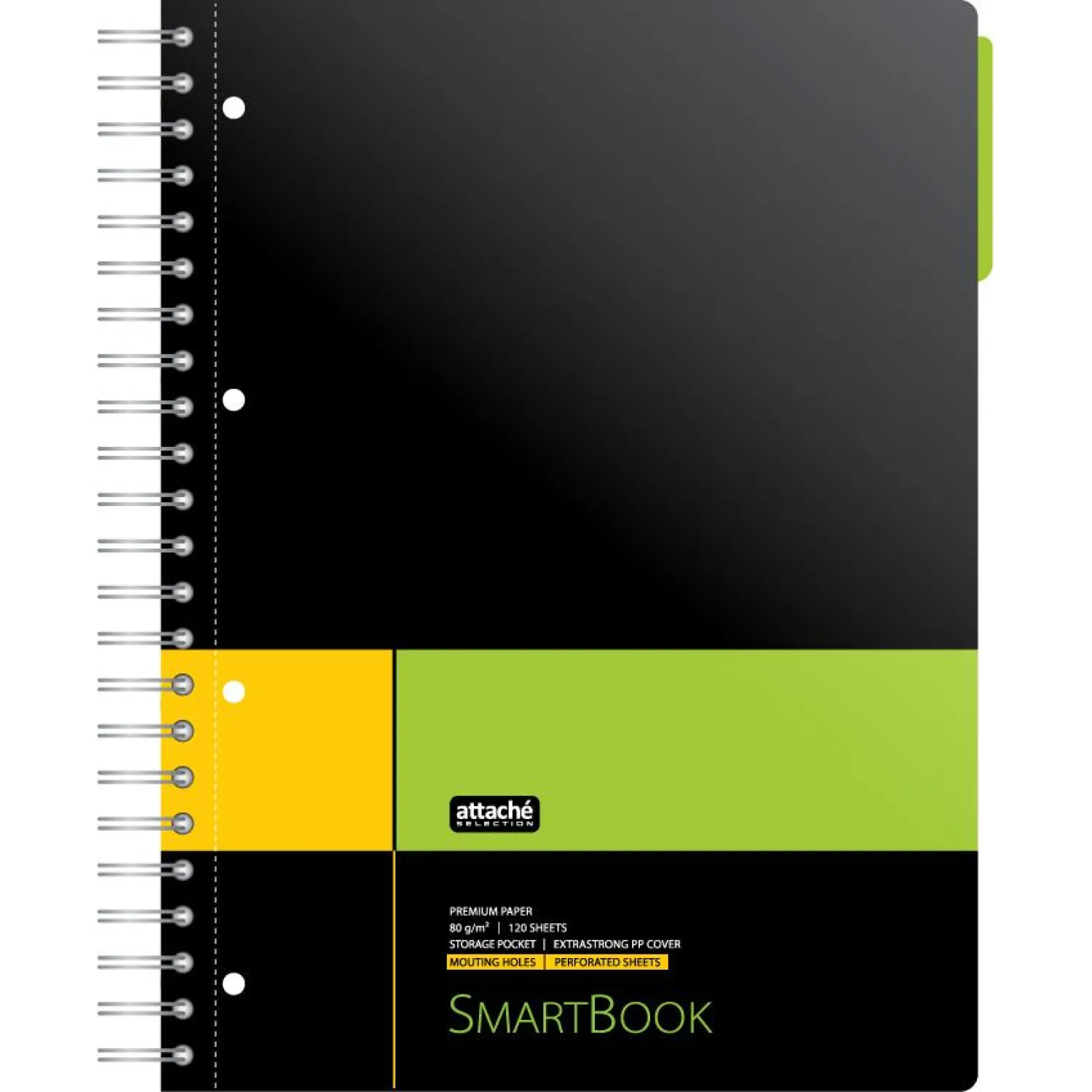 Бизнес-тетрадь Attache Selection Smartbook A4 120 листов, спираль, разделитель, карман