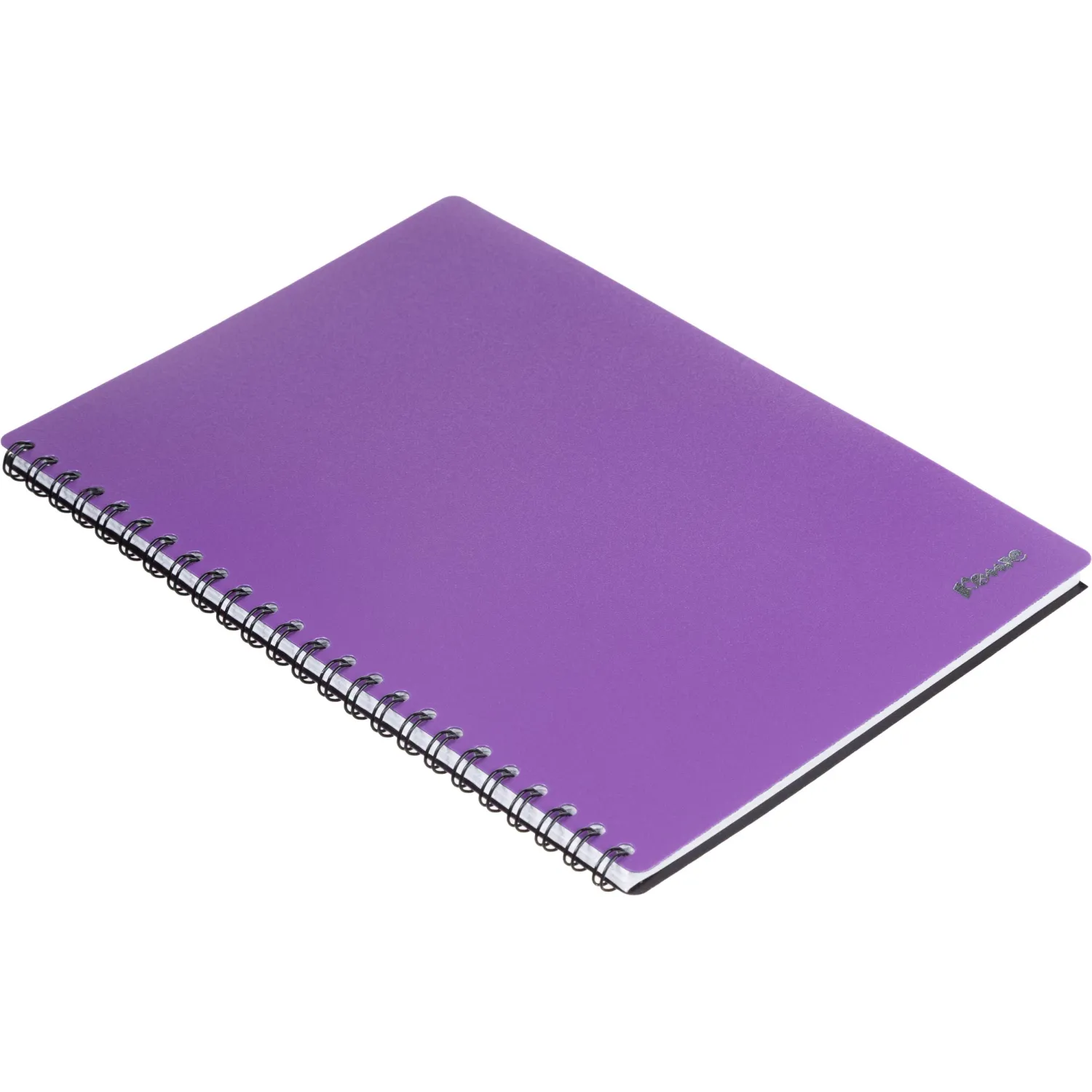 Бизнес-тетрадь Комус Classic А5 60 листов, клетка, фиолетовая, спираль, 20,8×14,5 см - Image 4