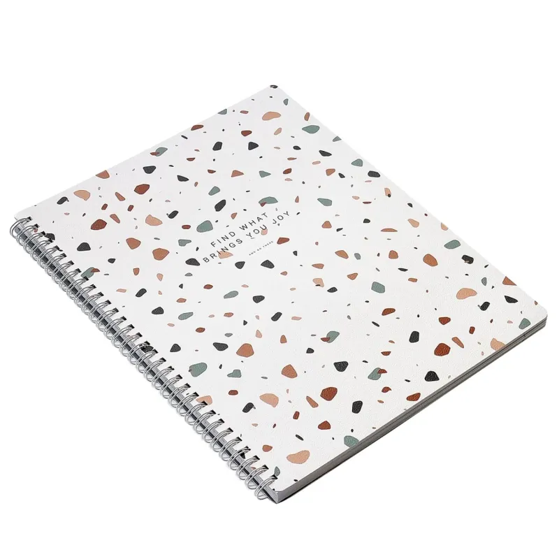 Бизнес-тетрадь Be Smart Terrazzo A4 96 листов, клетка, белая, спираль, 65 г/м² - Image 4