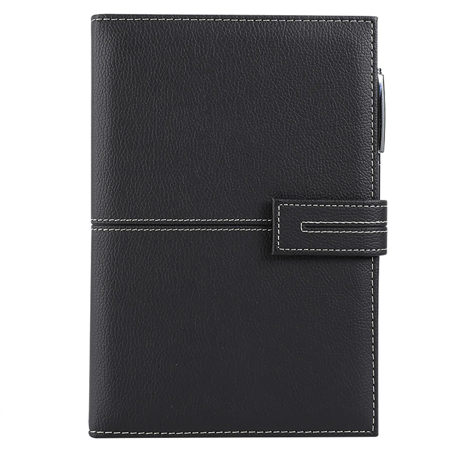 Бизнес-блокнот Deli Squared Notebook А5 120 л., клетка, экокожа, магнит 21×14,3 см
