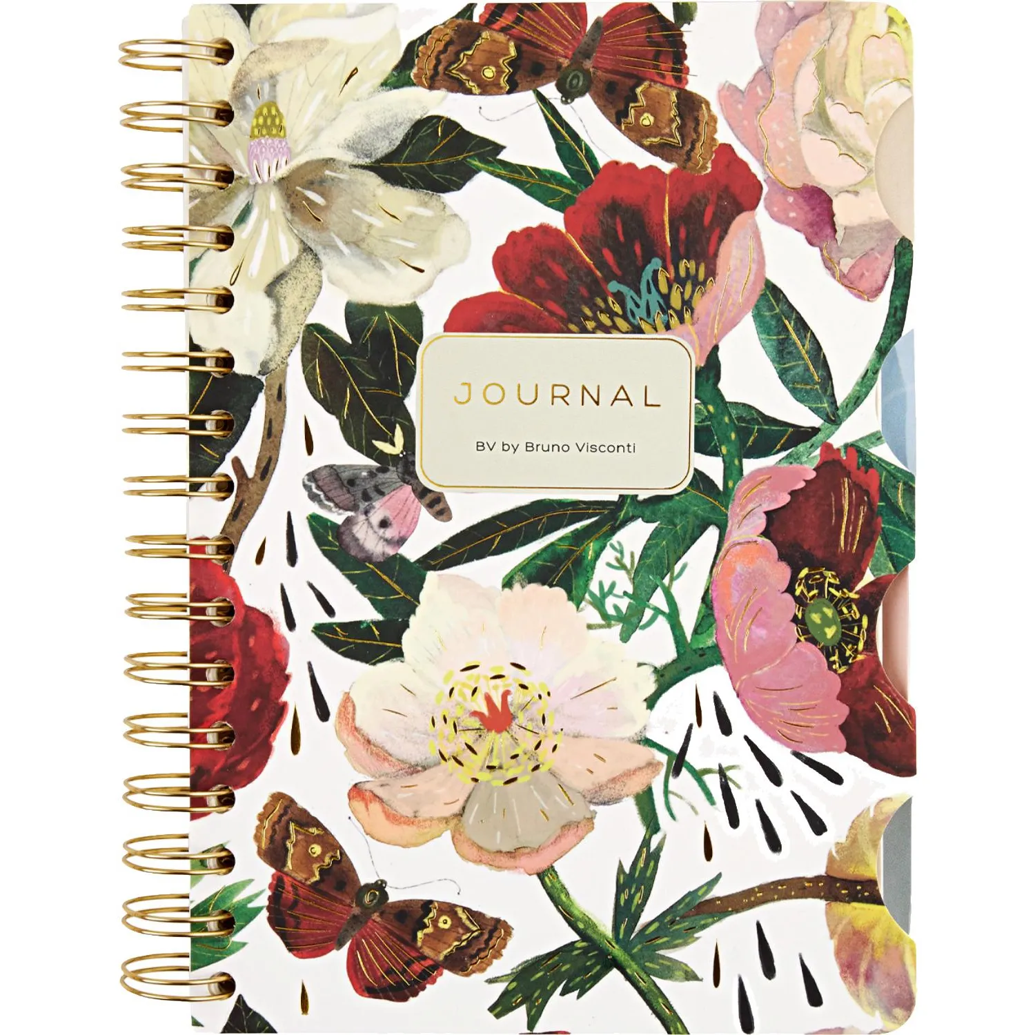 Бизнес-тетрадь Bruno Visconti Art Journal Flora Пионы, 120 л., 80 г/м², А5 (13,8×21 см), разная линовка