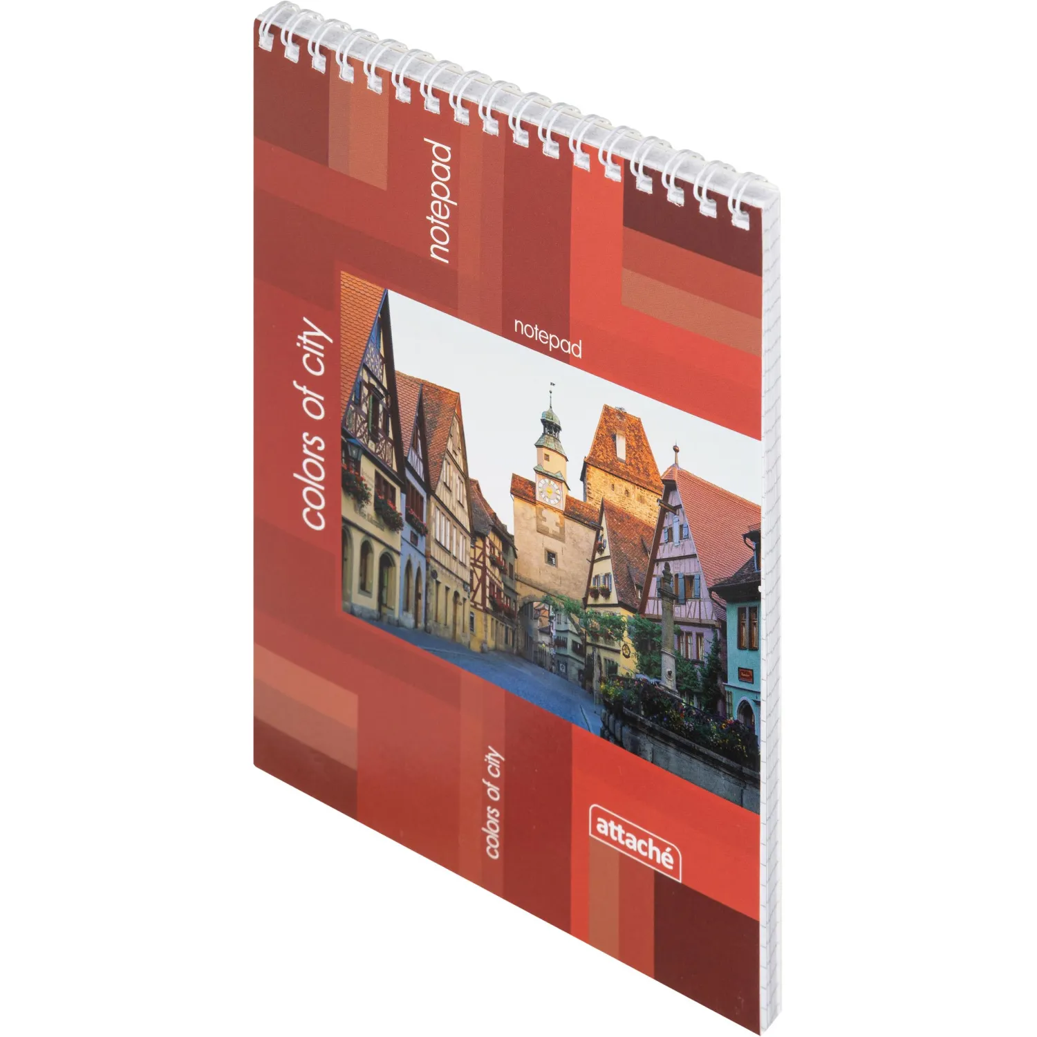 A5 блокнот Attache Colors of city | брендированный городской пейзаж, красный УФ-лак - Image 2
