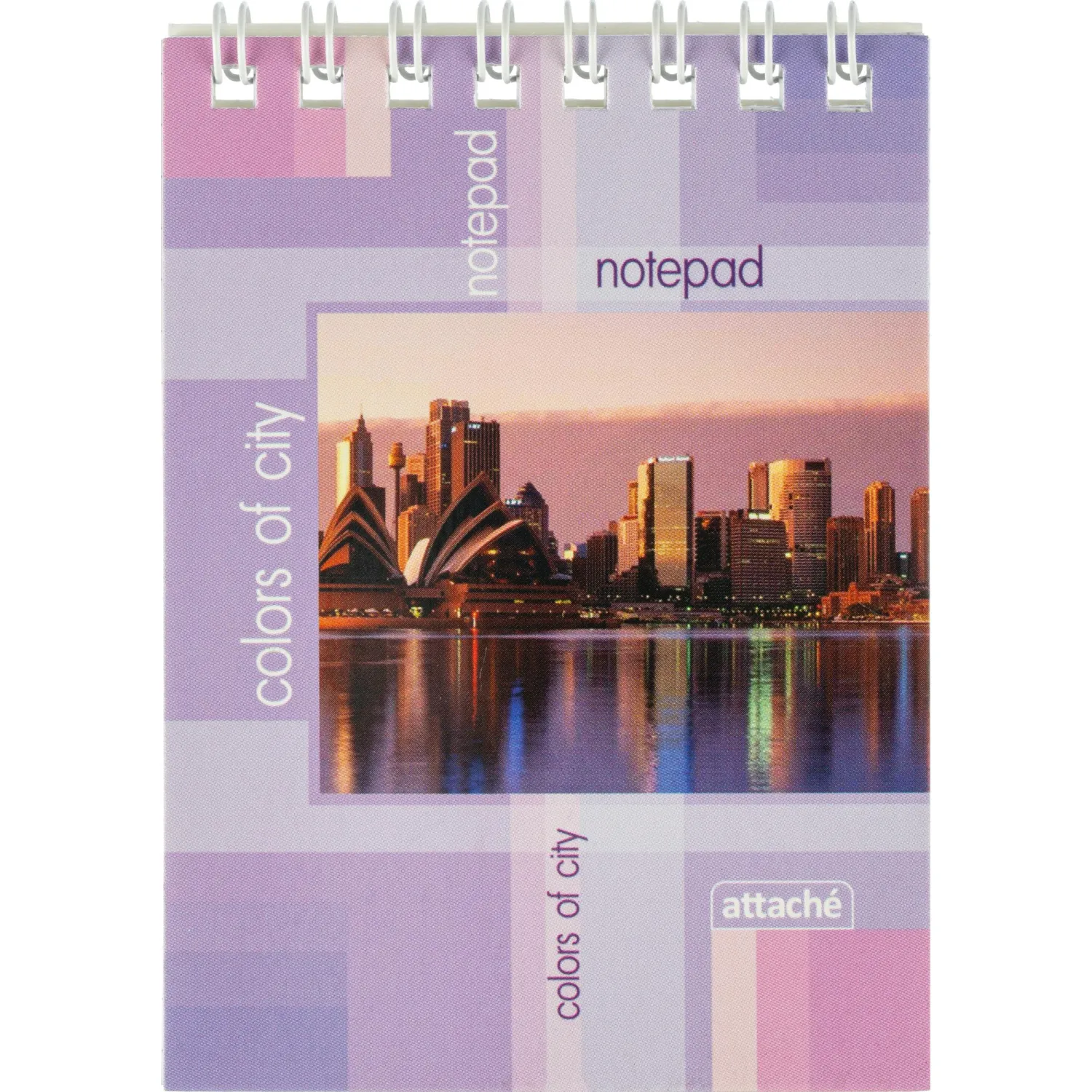 A7 блокнот Attache Colors of city — компактный с городскими рисунками