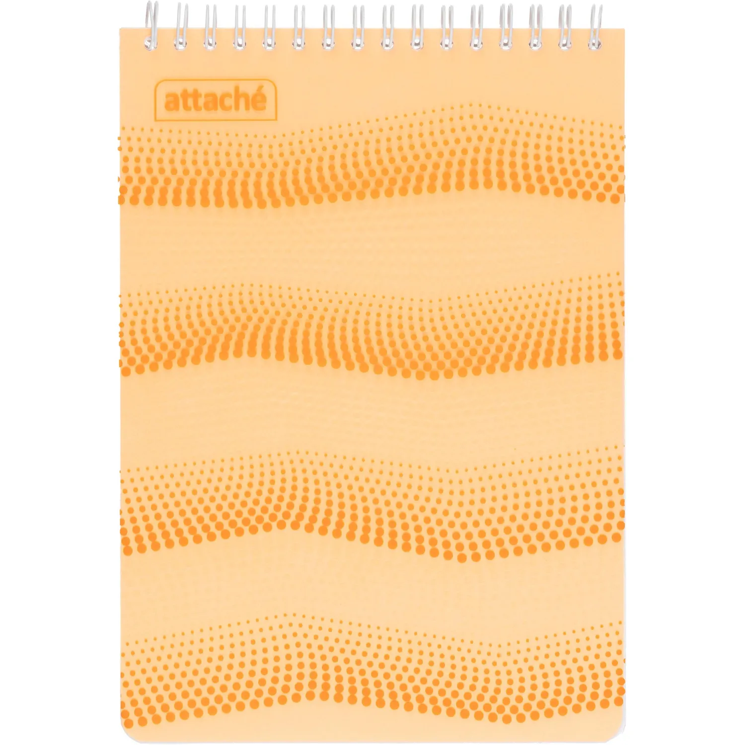 Блокнот Attache Waves А5 50 листов, клетка, спираль, пластиковая обложка 14,8×21,7 см