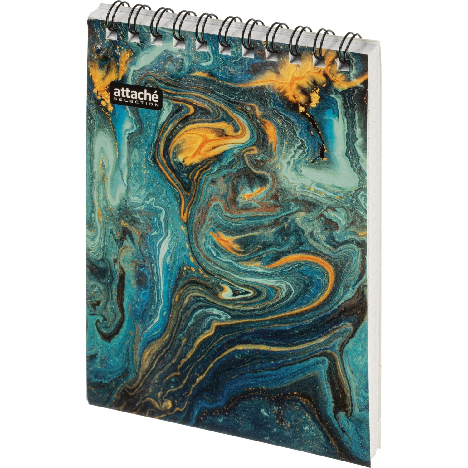 Блокнот Attache Selection Fluid А6 80 листов, клетка, спираль, УФ-лак 10,2×14,6 см - Image 2