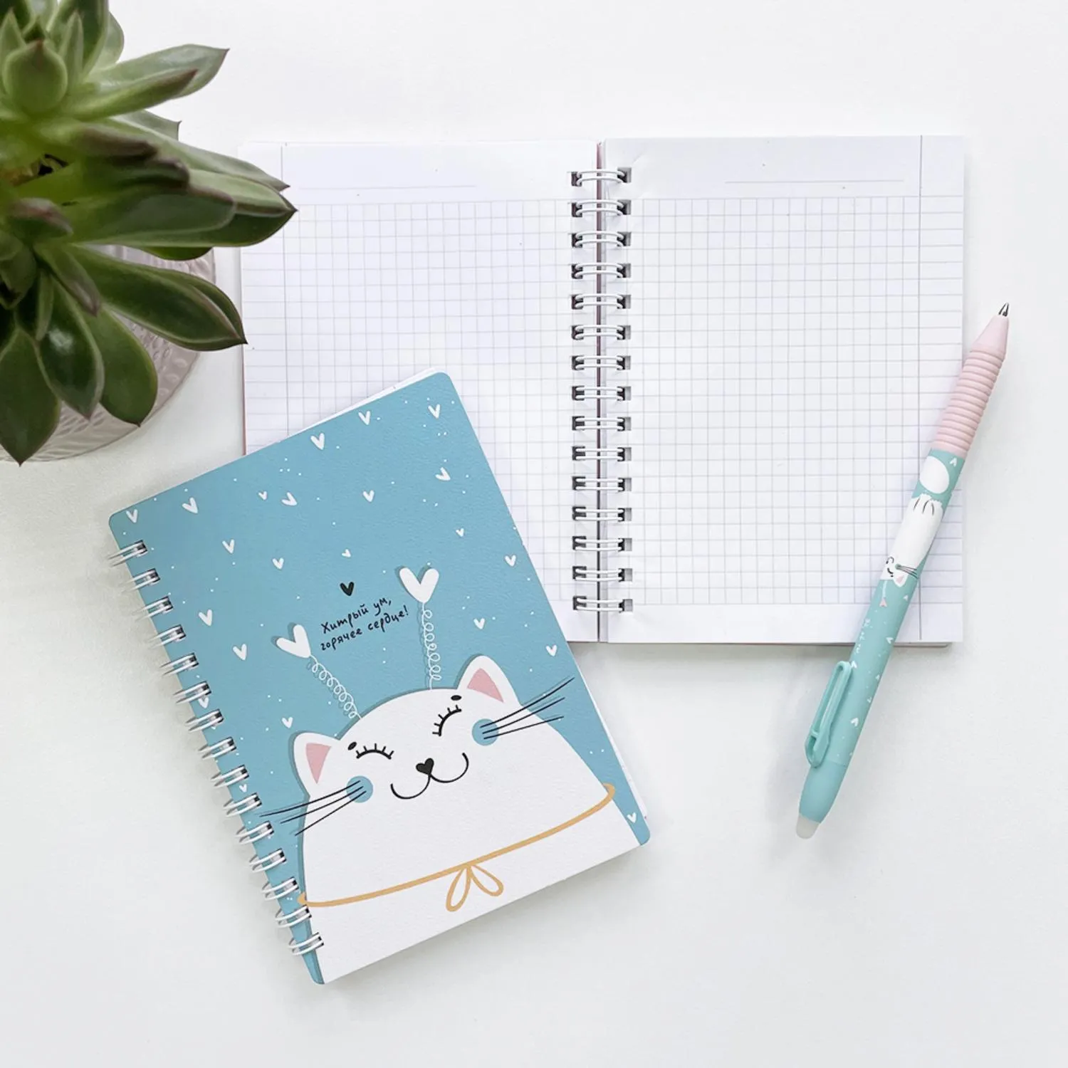 Блокнот Be Smart Mur-Mur A6 80 л., клетка, спираль, 10,2×14,2 см, 65 г/м² - Image 3