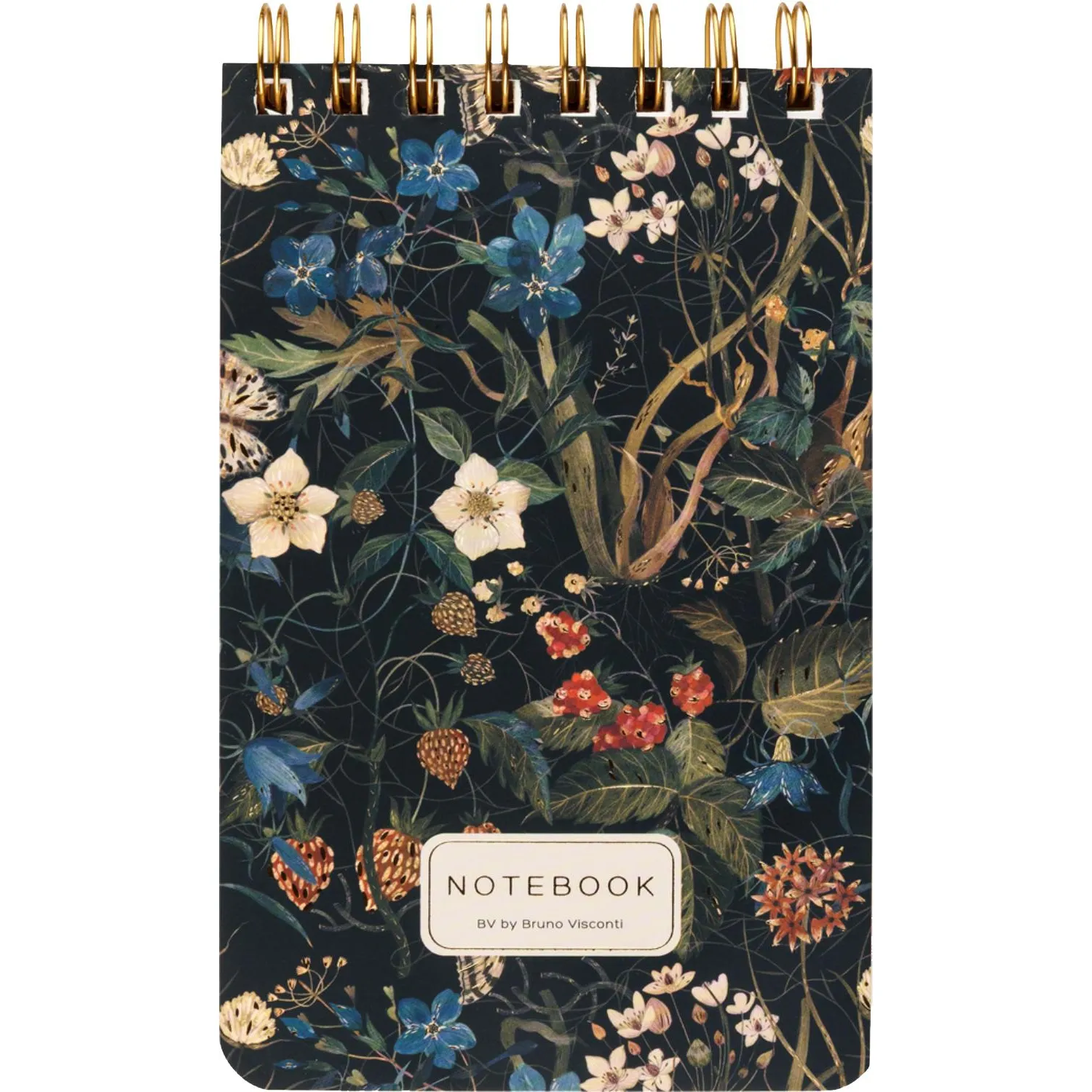 Блокнот Bruno Visconti Cute Journal Flora Лесные ягоды В6, 100 листов, спираль, твердая обложка Soft Touch