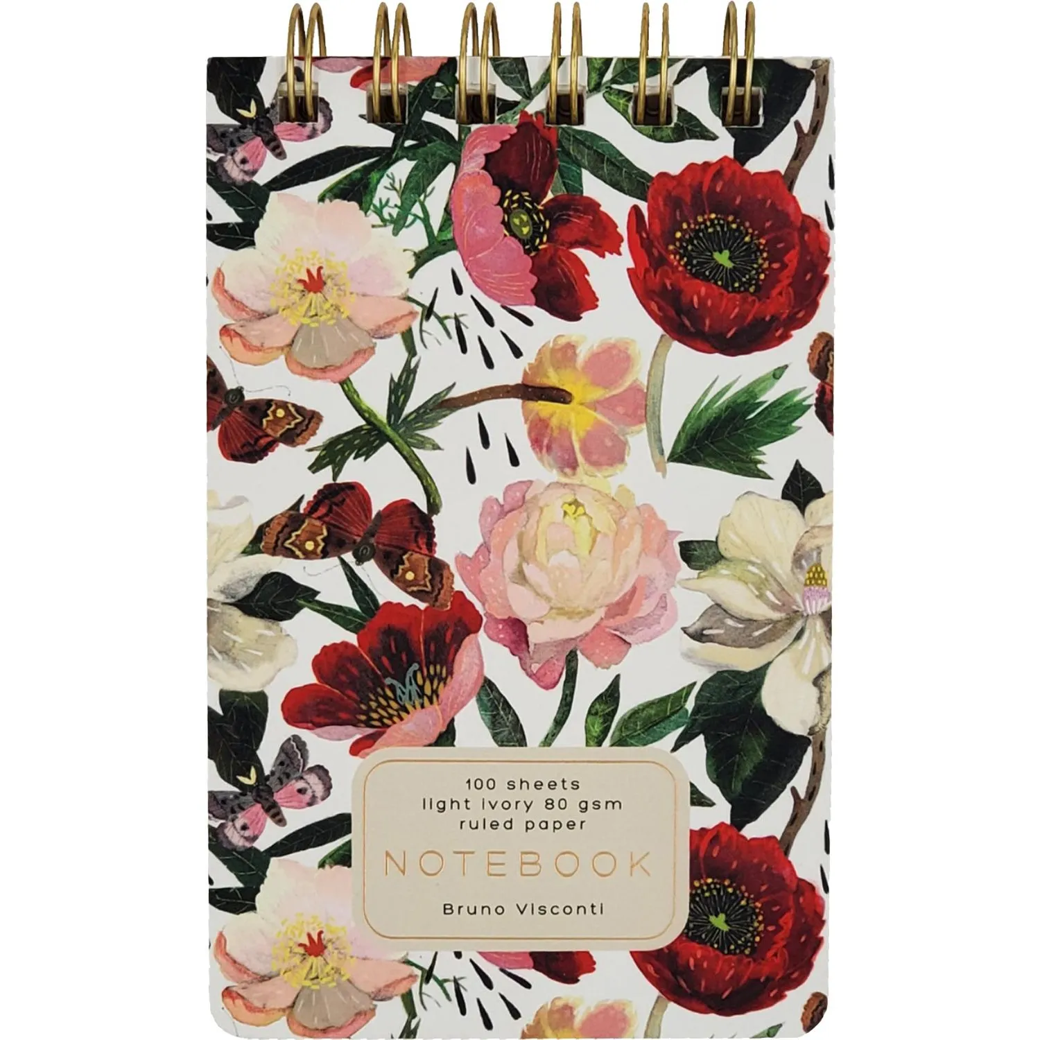 Блокнот Bruno Visconti Cute Journal Flora Пионы A6, твёрдая обложка