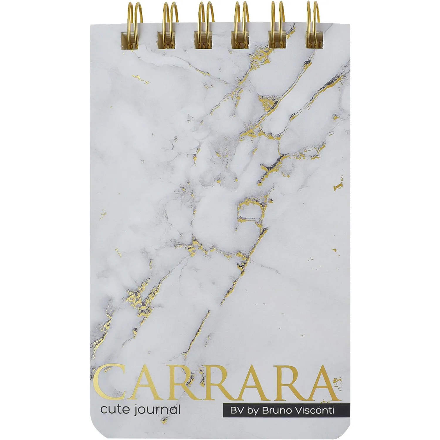 Блокнот A6 Bruno Visconti Cute Journal Carrara, 100 листов, спираль, твердая обложка Soft Touch