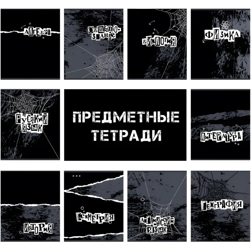 Набор предметных тетрадей Комус Класс Панк А5 48л, 10шт/упак - Image 2