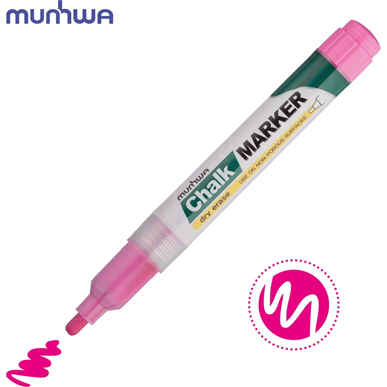 Маркер меловой MunHwa CM-10 розовый (жидкий мел, круглый наконечник) - Image 6