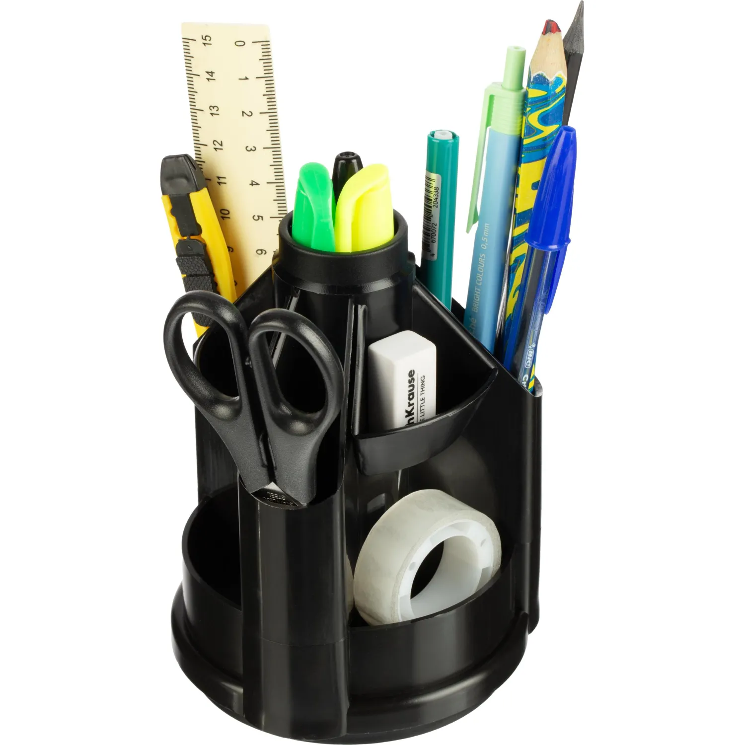 Подставка-органайзер Attache Minidesk 10 отделений, вращающаяся, чёрный, 14x10.7 см - Image 2