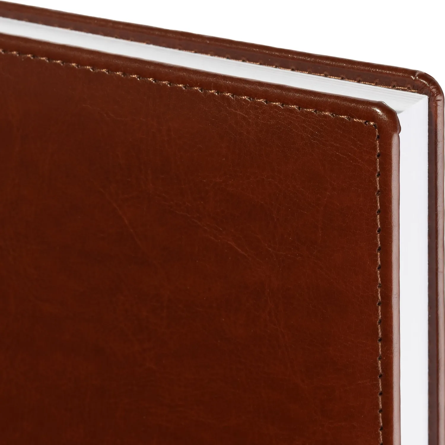 ежедневник недатированный Attache Agenda кожаный с однотонной коричневой обложкой - Image 5