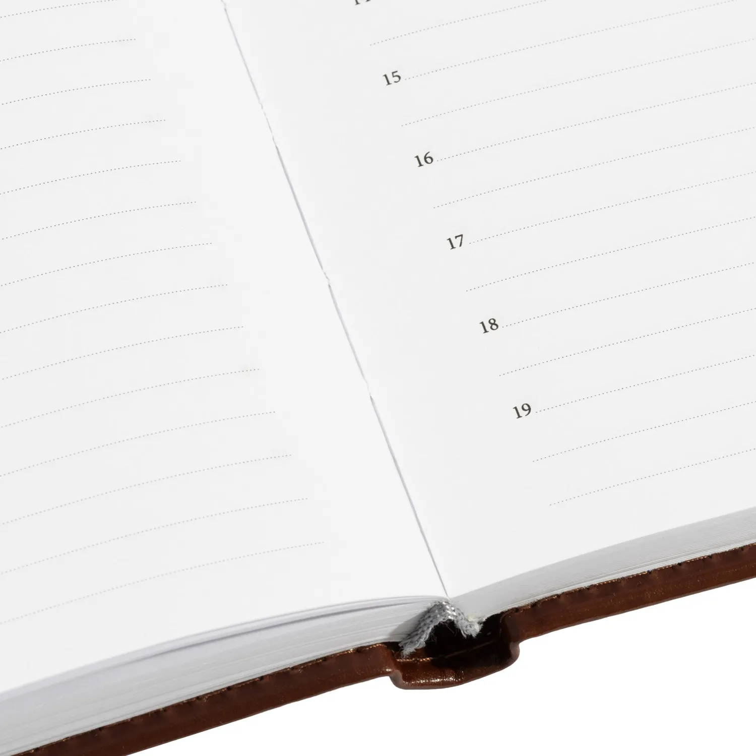 ежедневник недатированный Attache Agenda кожаный с однотонной коричневой обложкой - Image 21