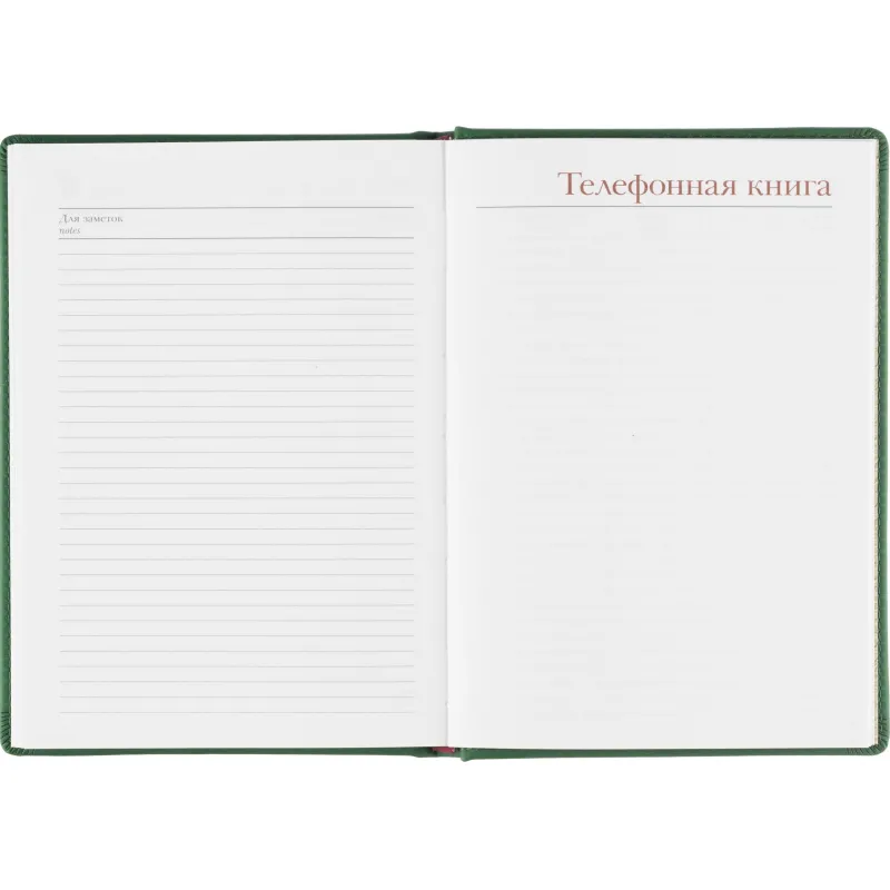 Ежедневник A5 Attache Velvet искусственная кожа Soft Touch, недатированный, зелёный - Image 19