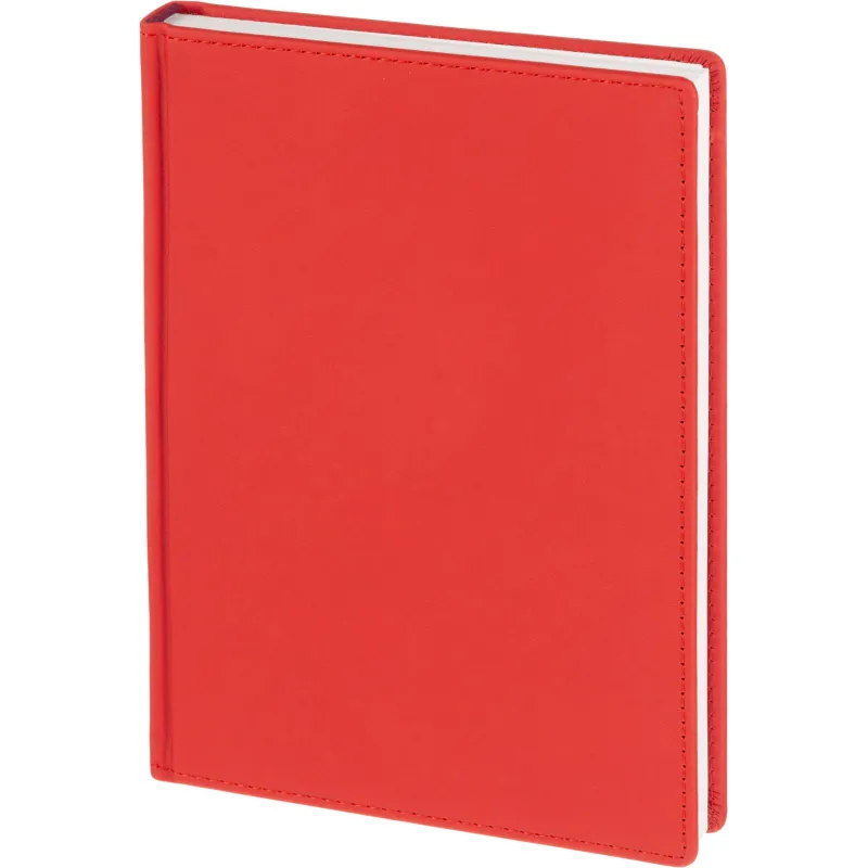 Ежедневник A5 Attache Velvet искусственная кожа Soft Touch, недатированный, красная обложка