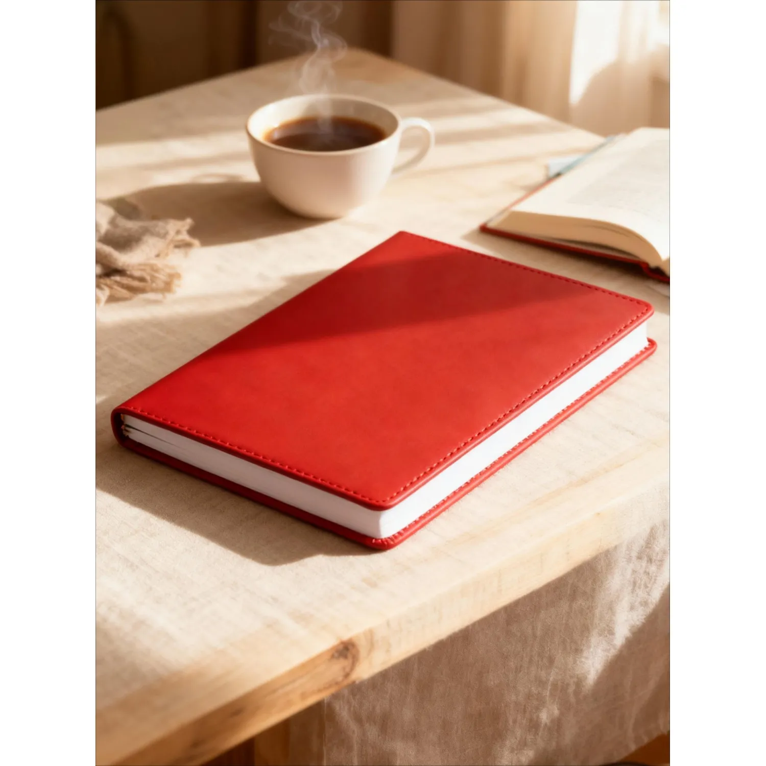 Ежедневник A5 Attache Velvet искусственная кожа Soft Touch, недатированный, красная обложка - Image 23