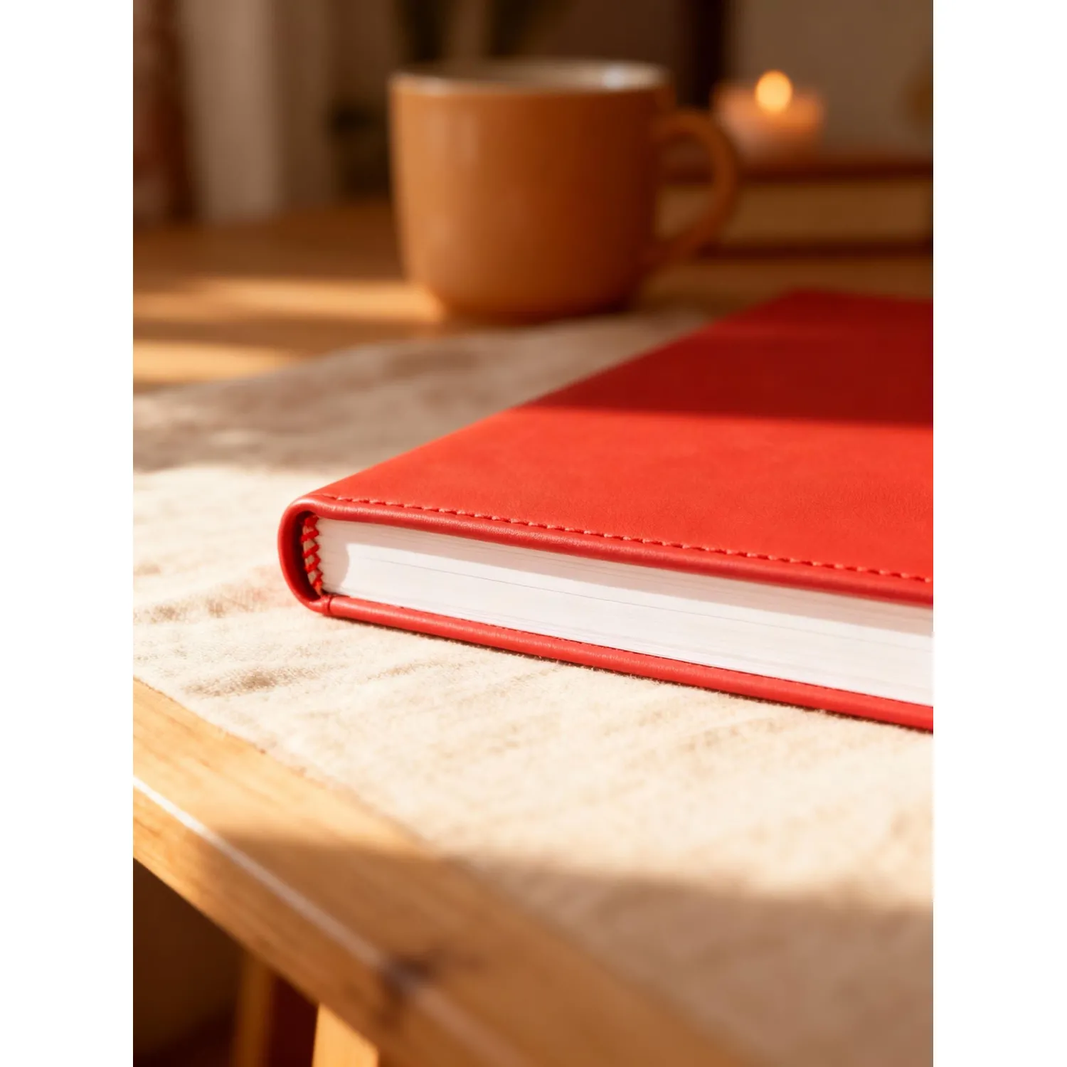 Ежедневник A5 Attache Velvet искусственная кожа Soft Touch, недатированный, красная обложка - Image 25