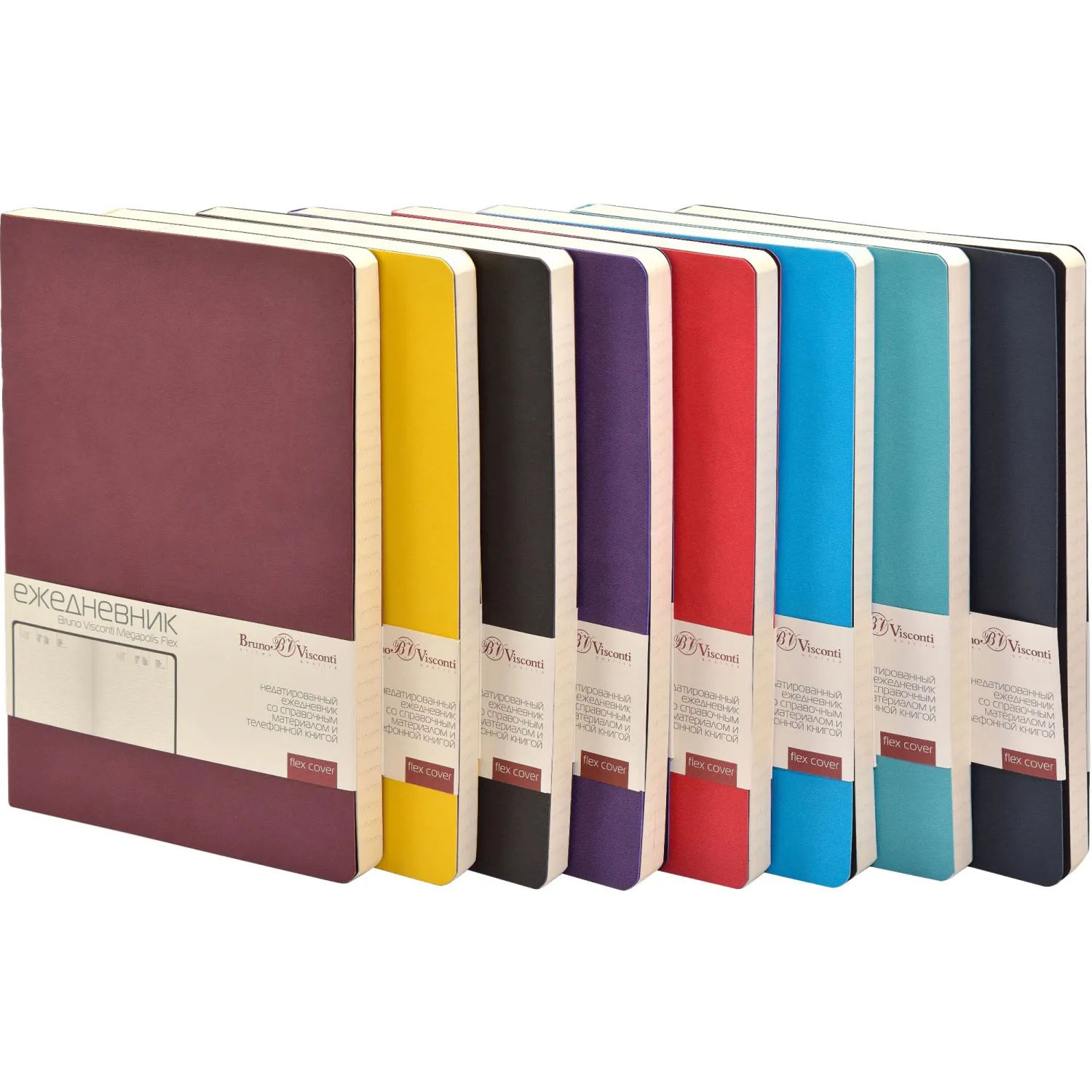 Ежедневник недатированный A5 Bruno Visconti Megapolis Flex Soft Touch, 136 листов - Image 2