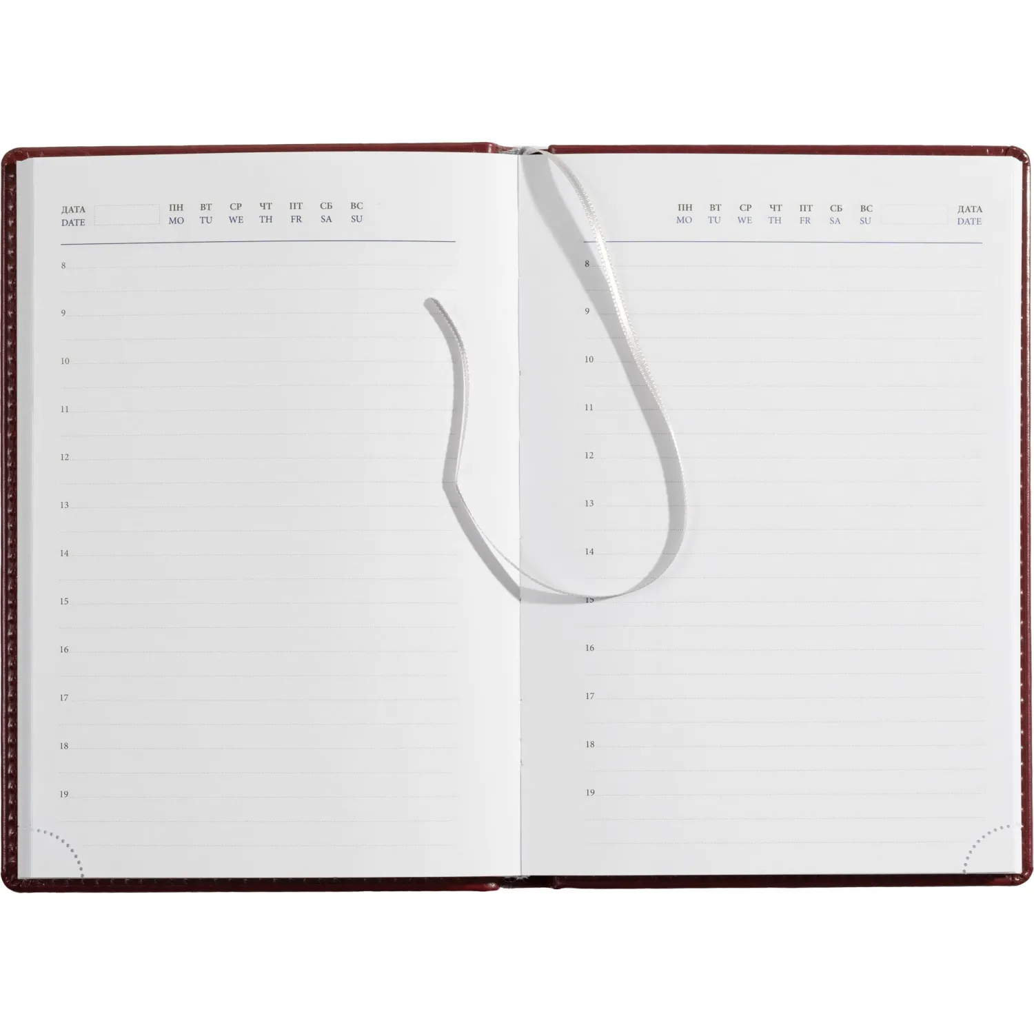 Ежедневник недатированный Attache Agenda А5 176 л, экокожа борд., справочный блок - Image 20