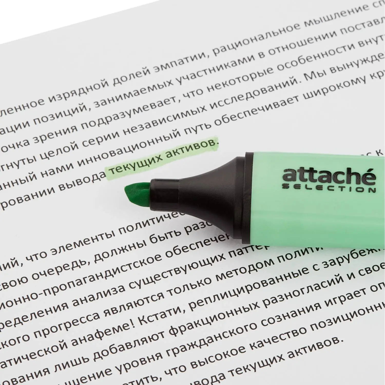 Текстовыделитель Attache Selection Pastel зеленый, водостойкий, экономичный - Image 5