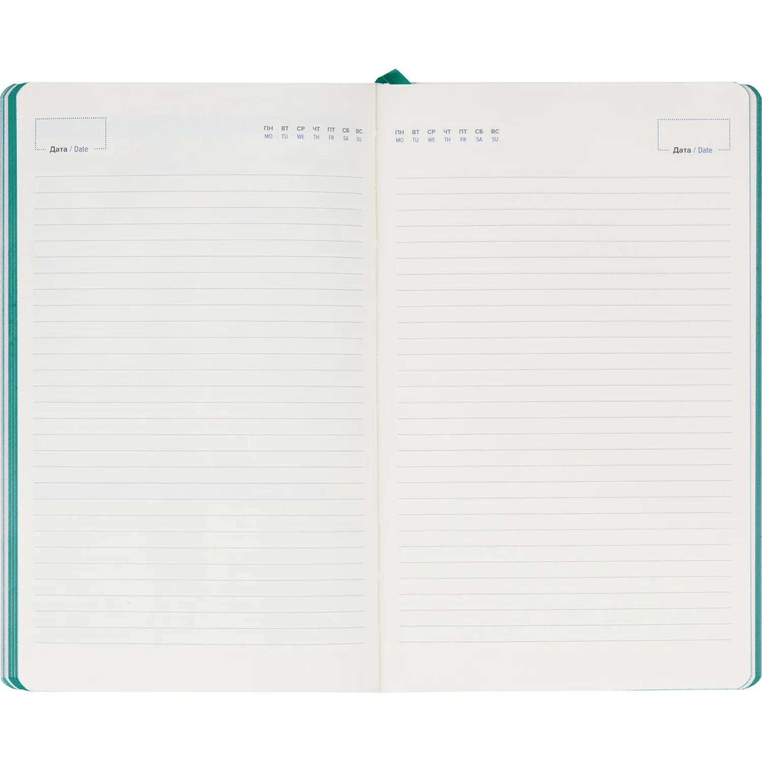 Ежедневник недатированный Attache Flex А5 (136 л.) Soft Touch бирюзовый, 130×210 мм, резинка, карман - Image 14