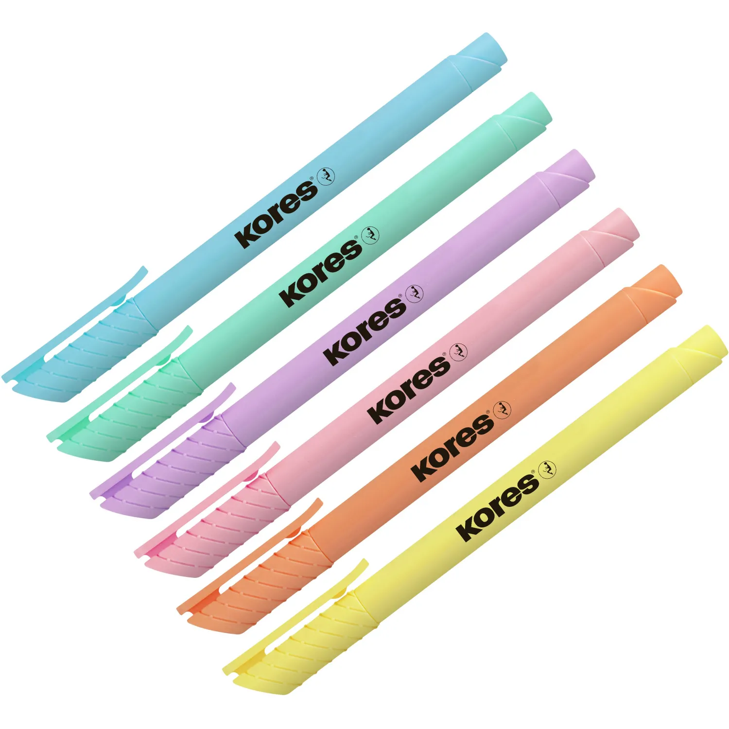 Текстовыделители Kores High Liner Pastel (пастельные цвета, скошенный наконечник) - Image 2