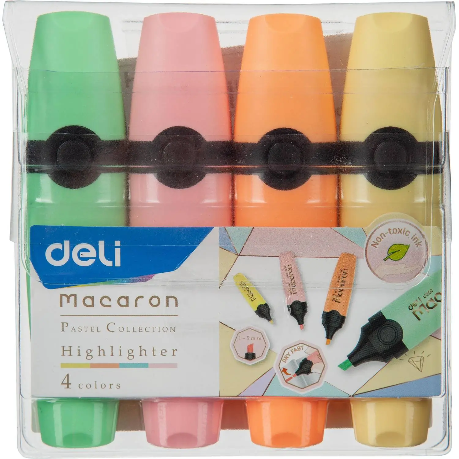 Набор текстовыделителей Deli Macaron (маркеры для выделения текста), школьные принадлежности - Image 6