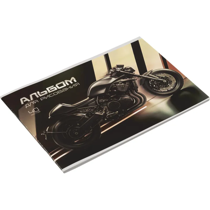 Альбом для рисования на скрепках Комус Класс Black Steel А4 40 листов (2 штуки в упаковке) - Image 7