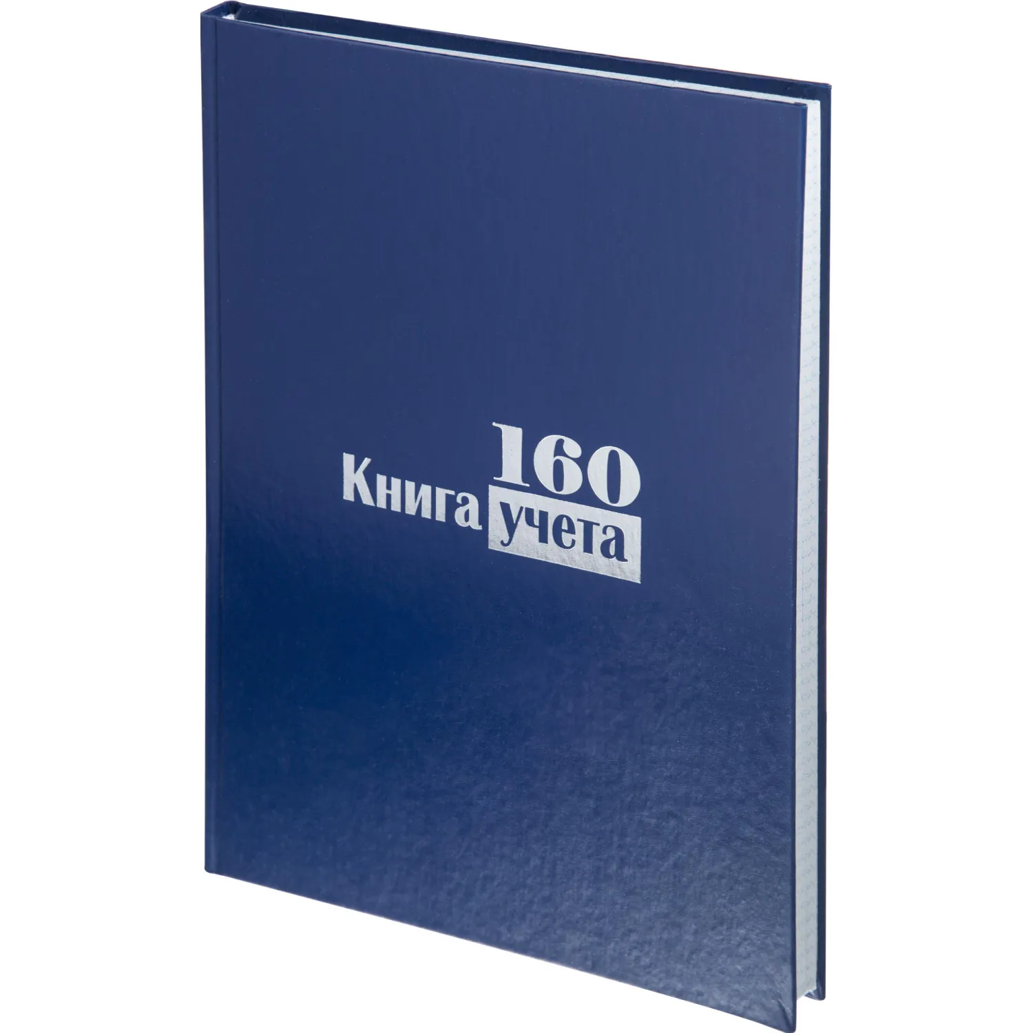 Книга учета 160 листов А4 в клетку на сшивке блок офсет (обложка - бумвинил) - Image 3
