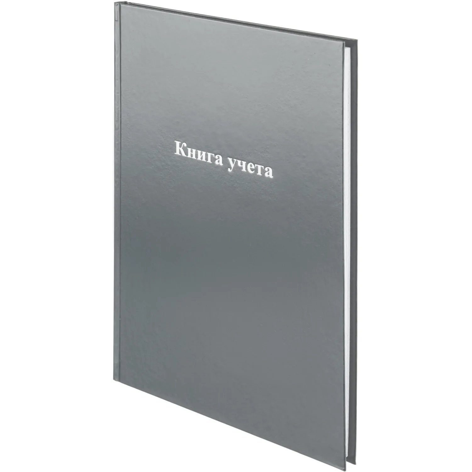 Книга учета 96 листов А4 на сшивке блок офсет серая (обложка - бумвинил) - Image 2