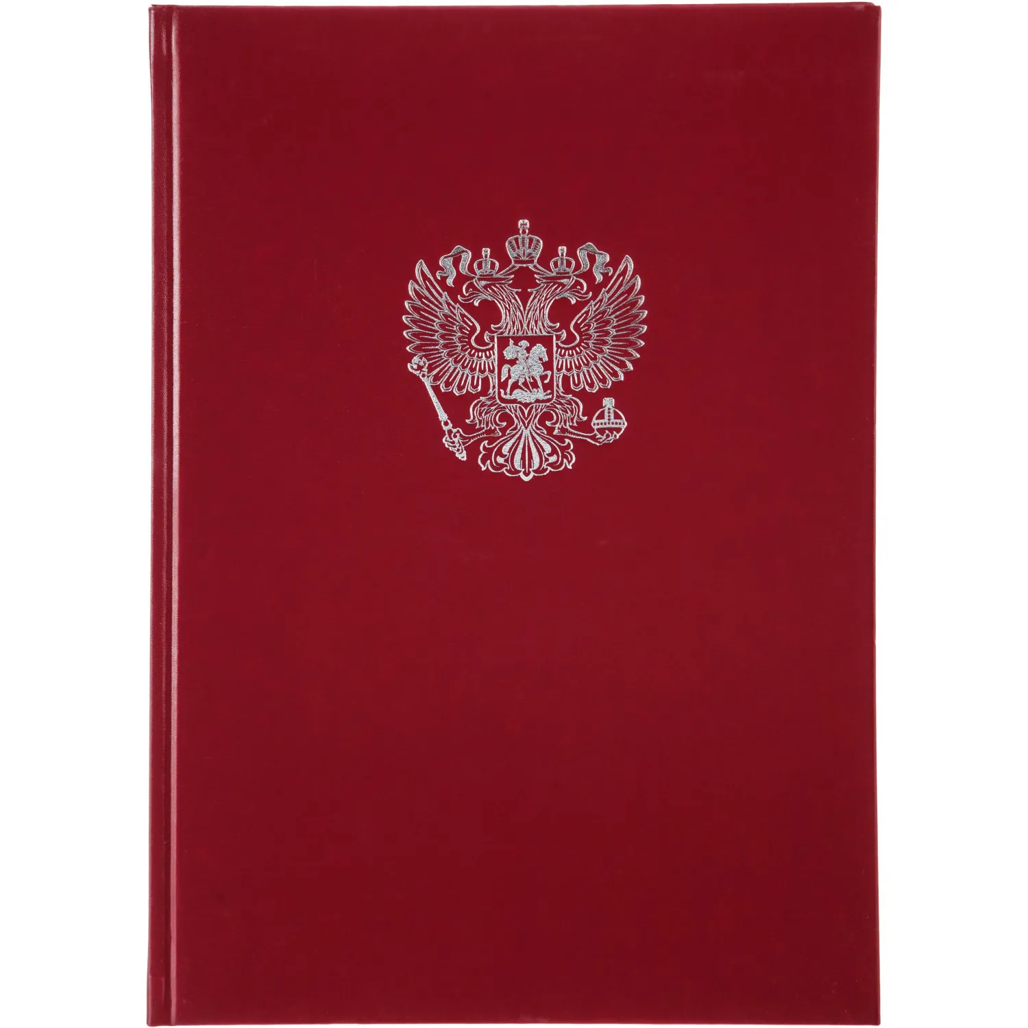 Книга учета 96 листов А4 в клетку на сшивке блок офсет Герб бордовый (обложка - бумвинил) - Image 6