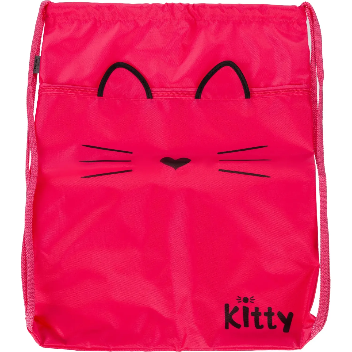 Мешок для сменной обуви Комус Класс Kitty 360x470 мм розовый с карманом - Image 2