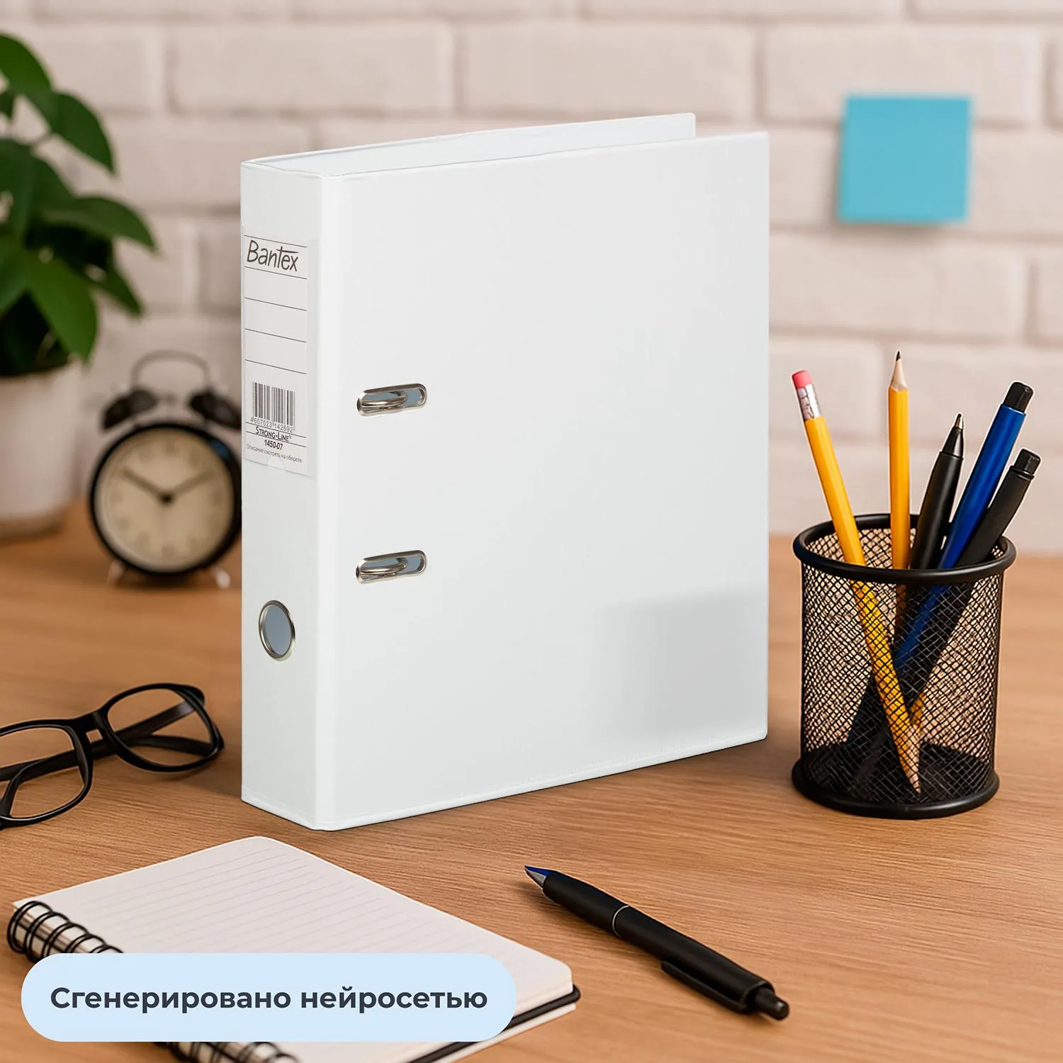 Папка-регистратор 70 мм белая ПВХ с технологией Strong Line - Image 11