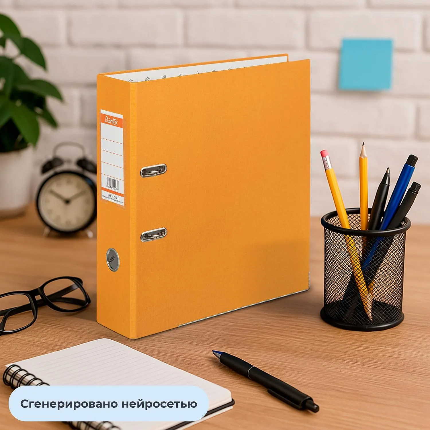 Папка-регистратор 80 мм оранжевая бумвинил/бумага с защитным уголком - Image 9