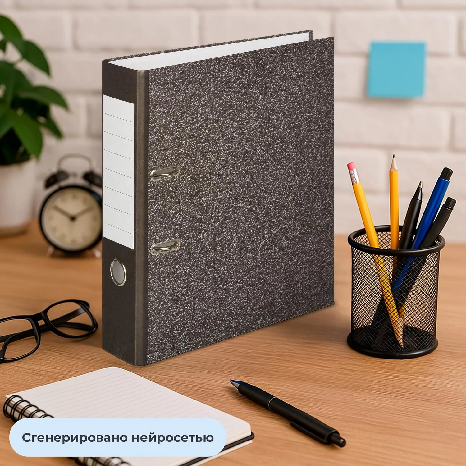 Папка-регистратор 75 мм чёрная бумага (10 штук в упаковке) - Image 12