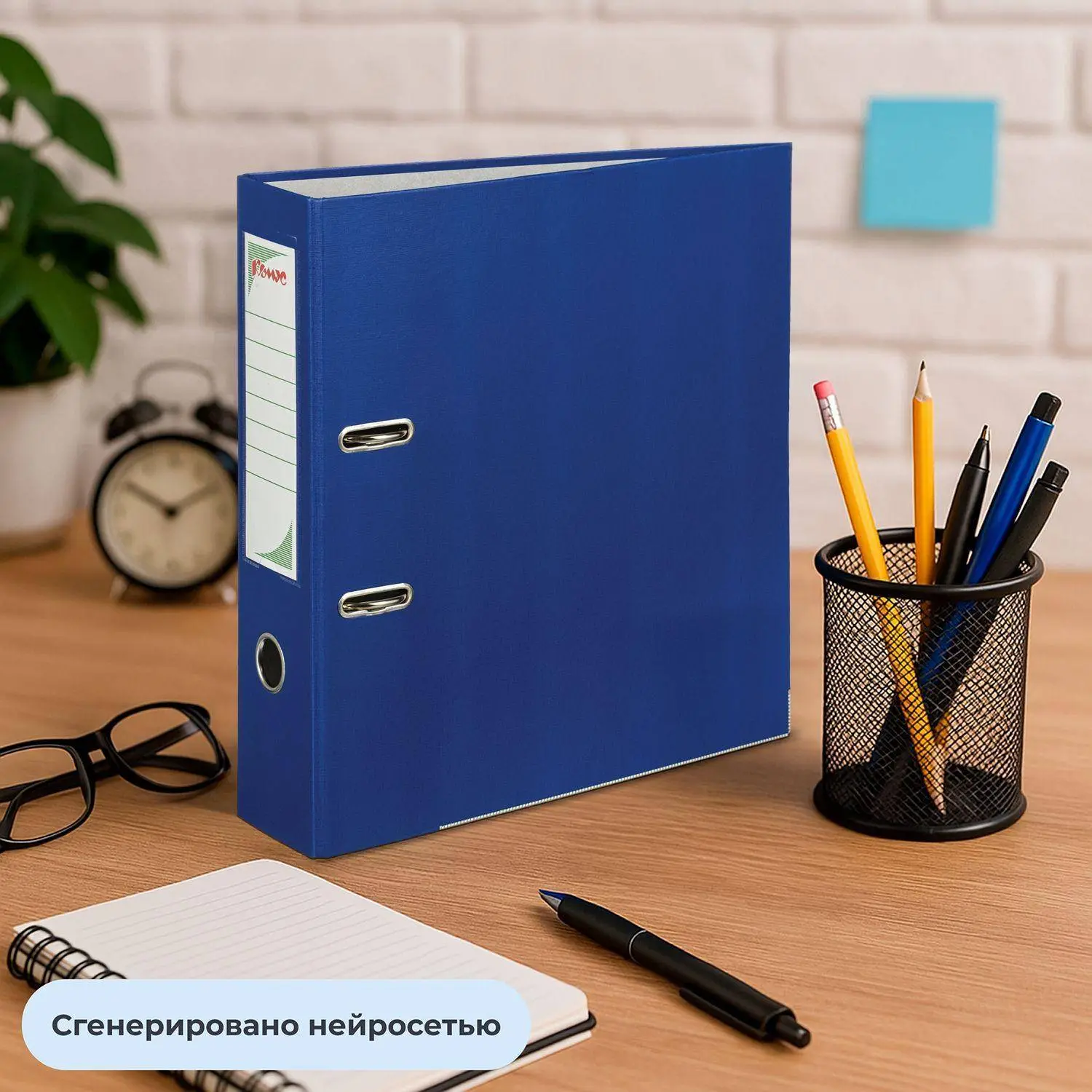Папка-регистратор Экономи 80 мм синяя бумвинил/бумага с защитным уголком - Image 11