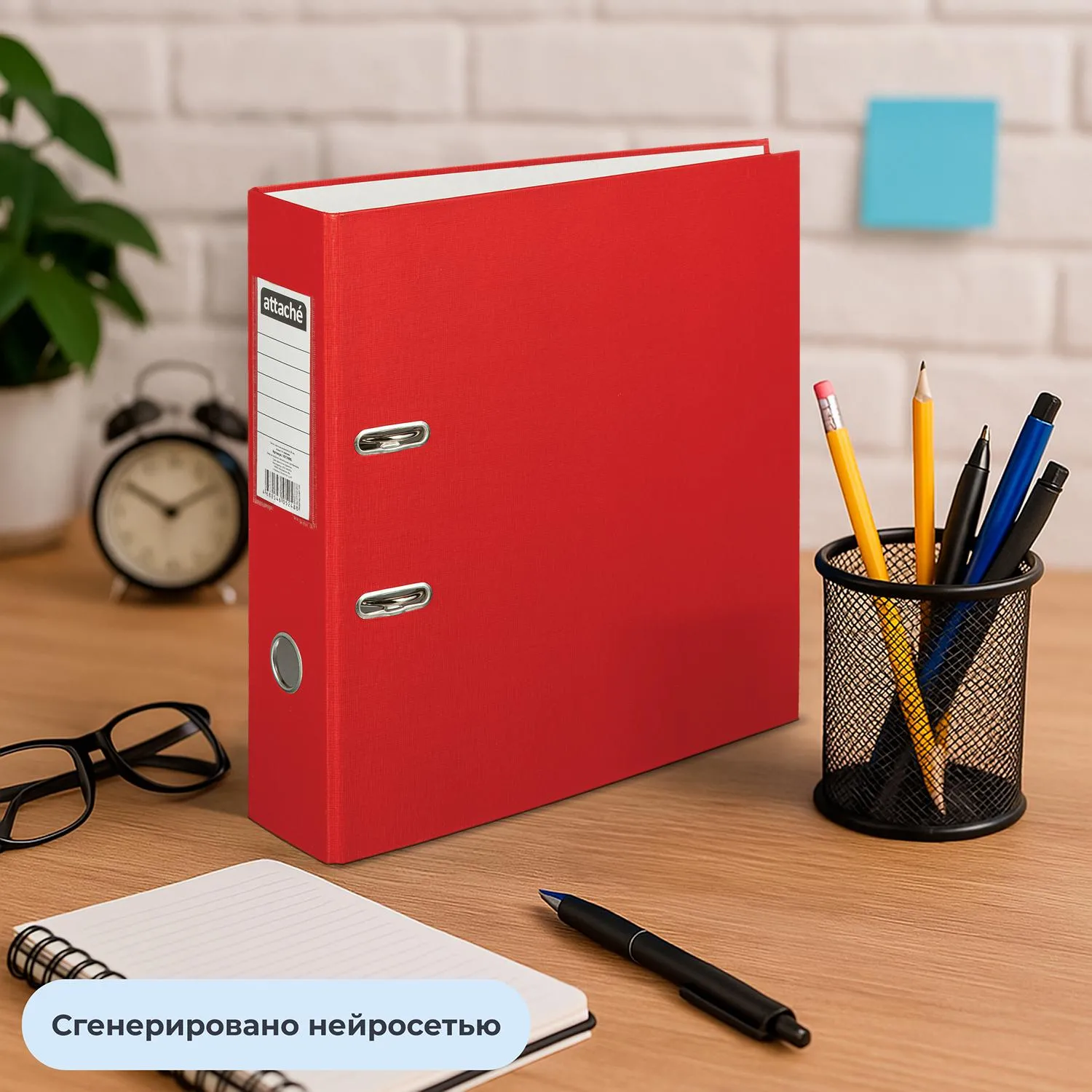 Папка-регистратор Экономи 80 мм красная бумвинил/бумага - Image 11