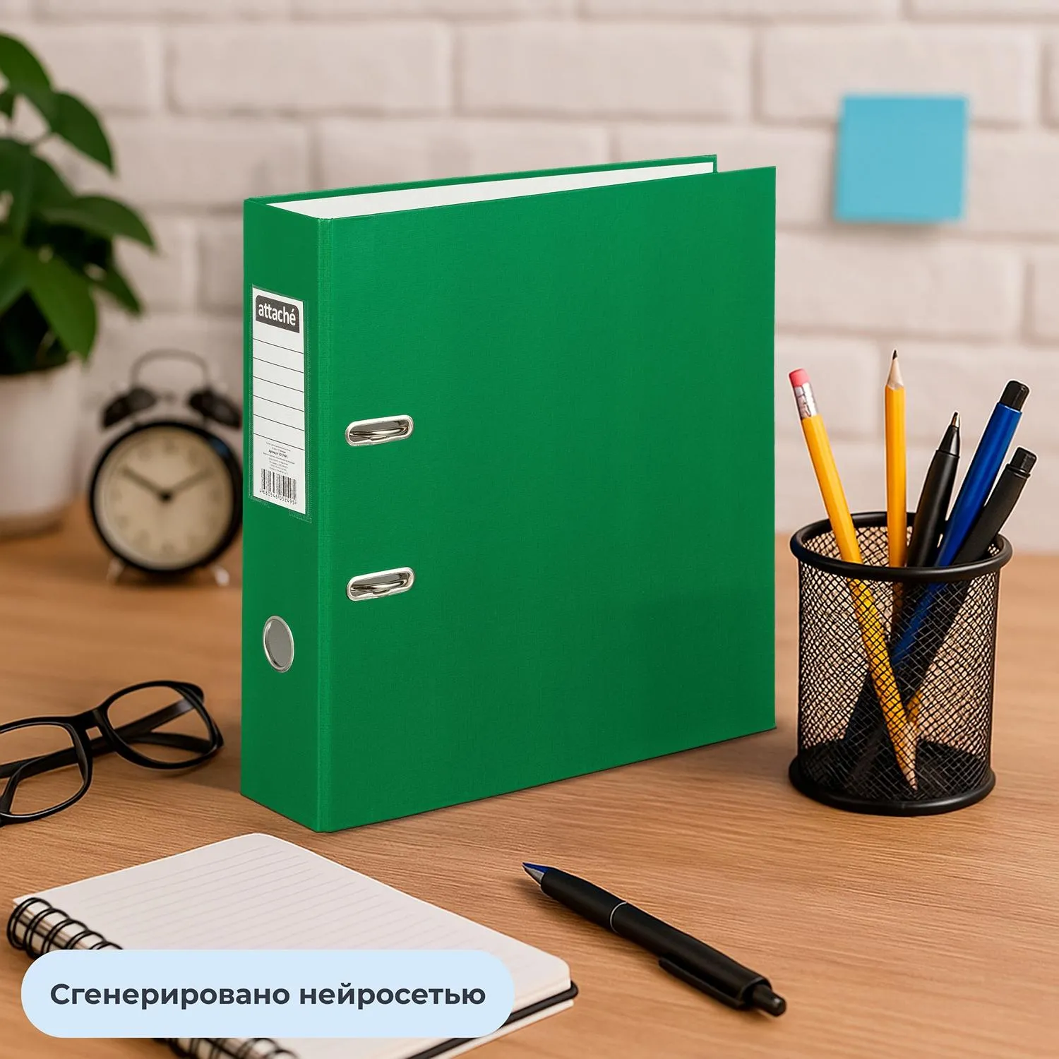 Папка-регистратор Экономи 80 мм зелёная бумвинил/бумага - Image 10