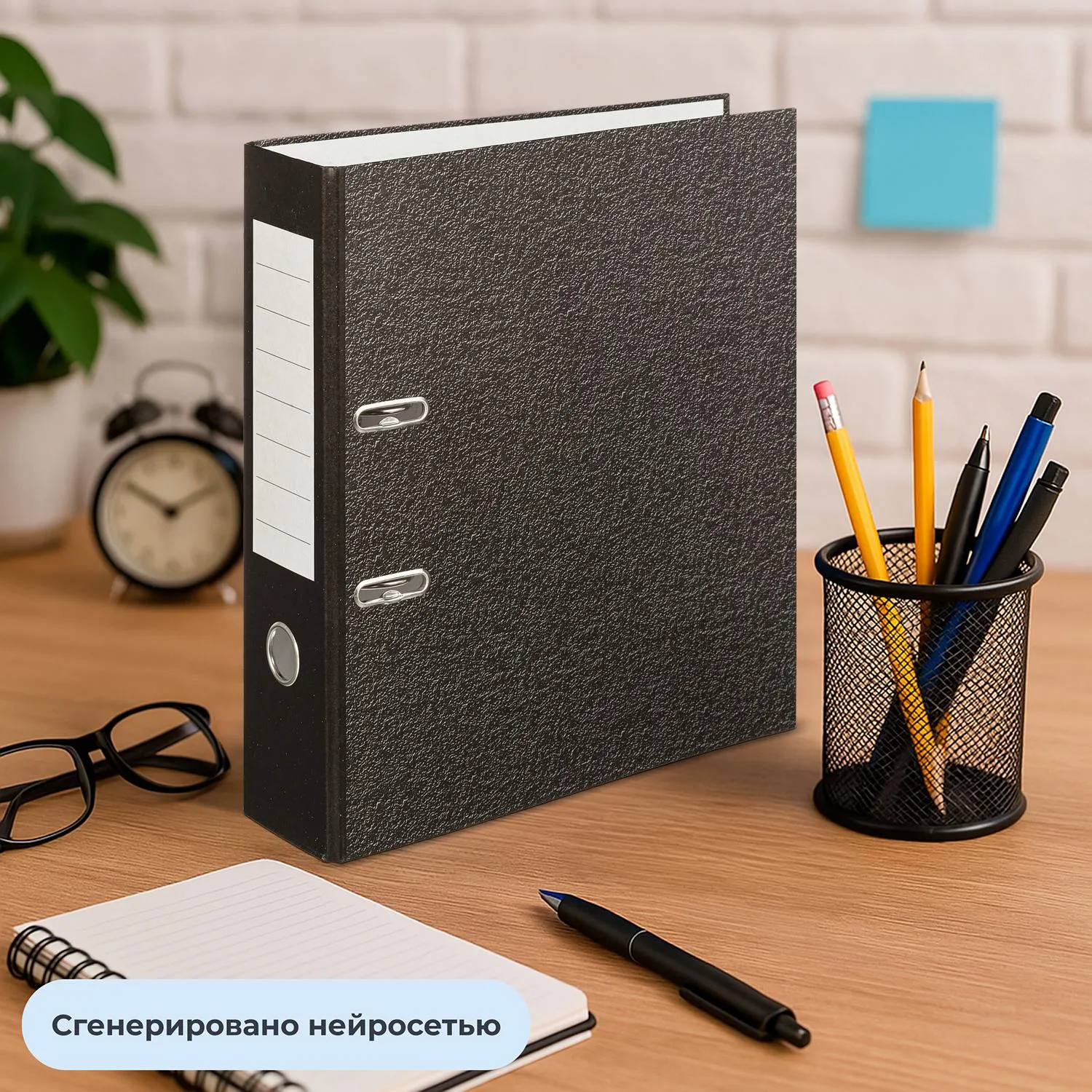 Папка-регистратор Элементари 80 мм чёрная бумага - Image 11