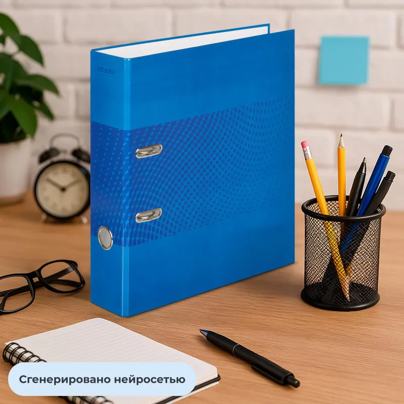 Папка-регистратор Digital 75 мм синяя ламинированный картон/бумага - Image 13