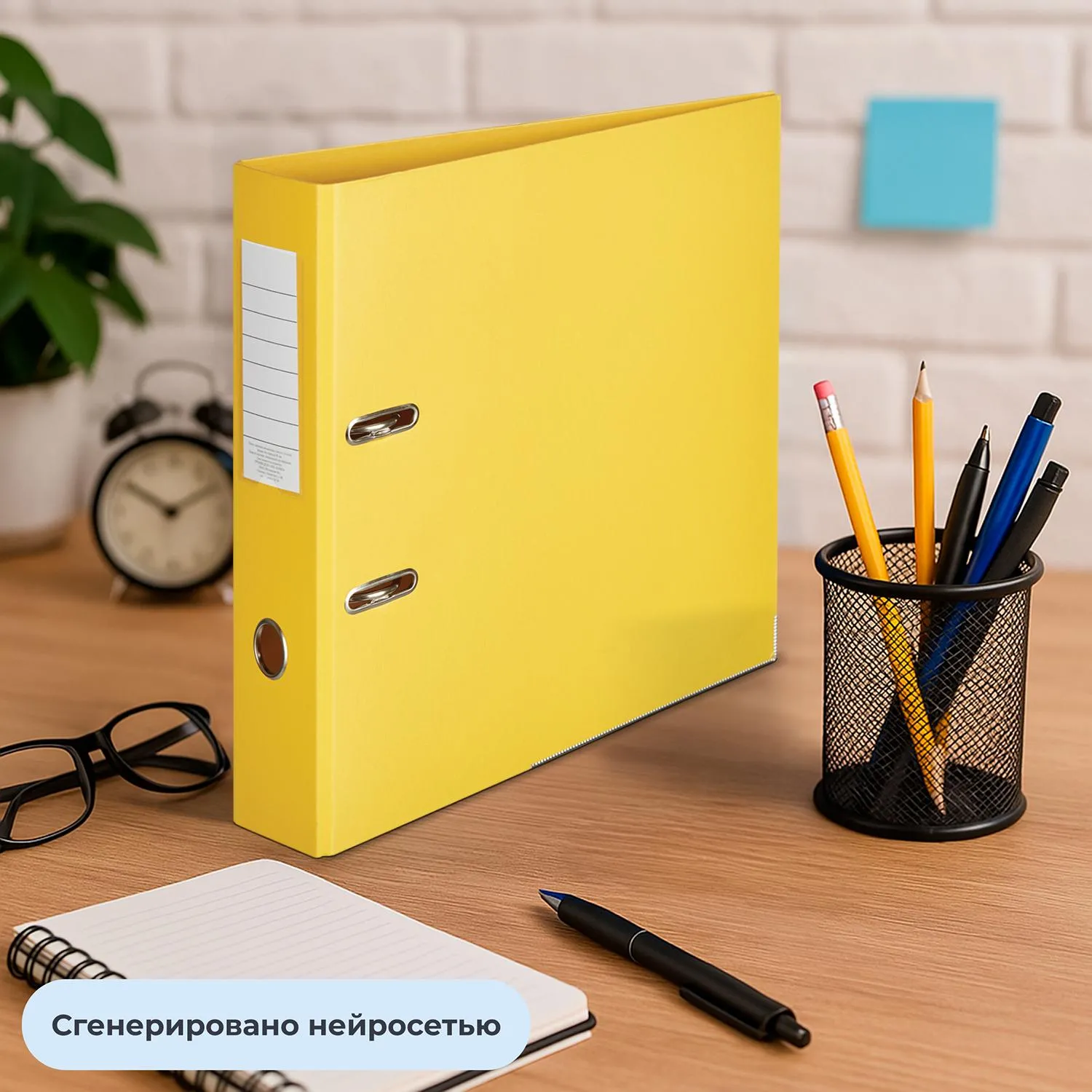 Папка-регистратор Bright colours 80 мм жёлтая бумвинил с защитным уголком - Image 13