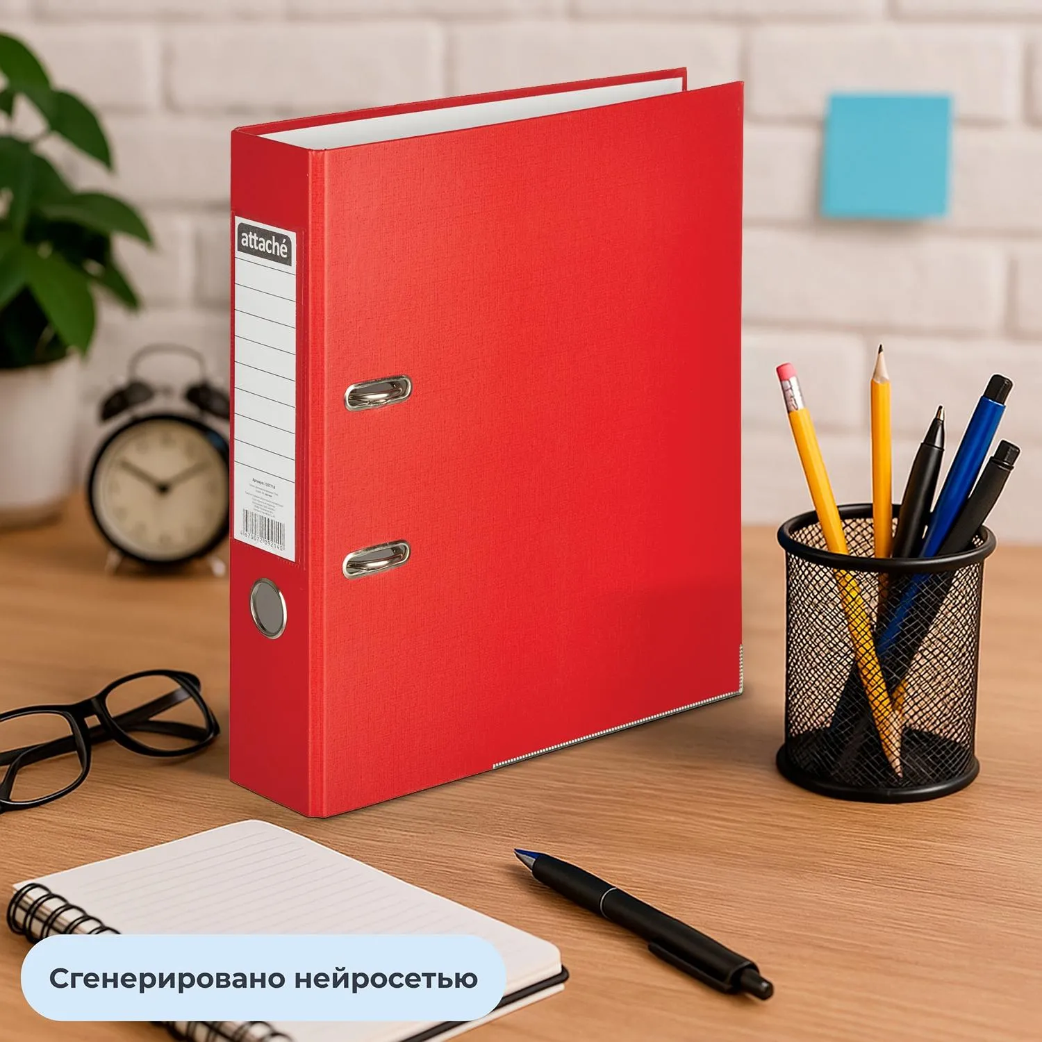 Папка-регистратор 75 мм красная бумвинил/бумага с защитным уголком - Image 10