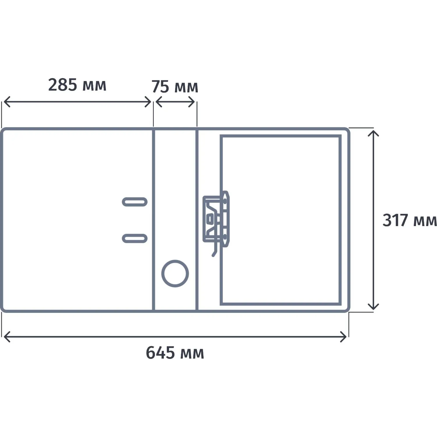 Папка-регистратор 75 мм зелёная полипропилен/бумага с защитным уголком - Image 10