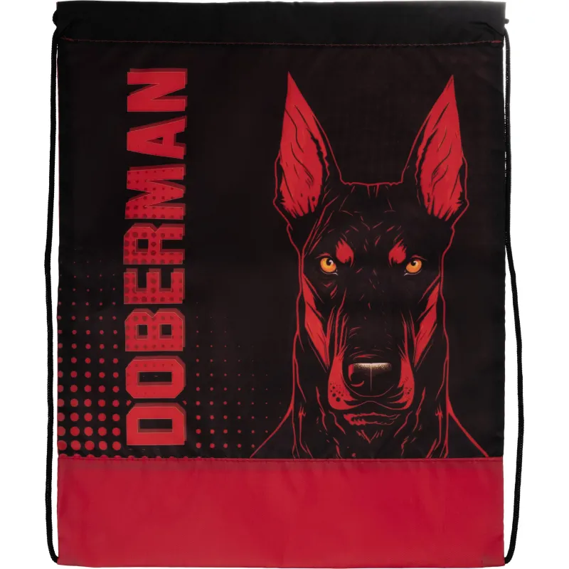 Мешок для сменной обуви Doberman 420х340 мм чёрный с ручками - Image 3