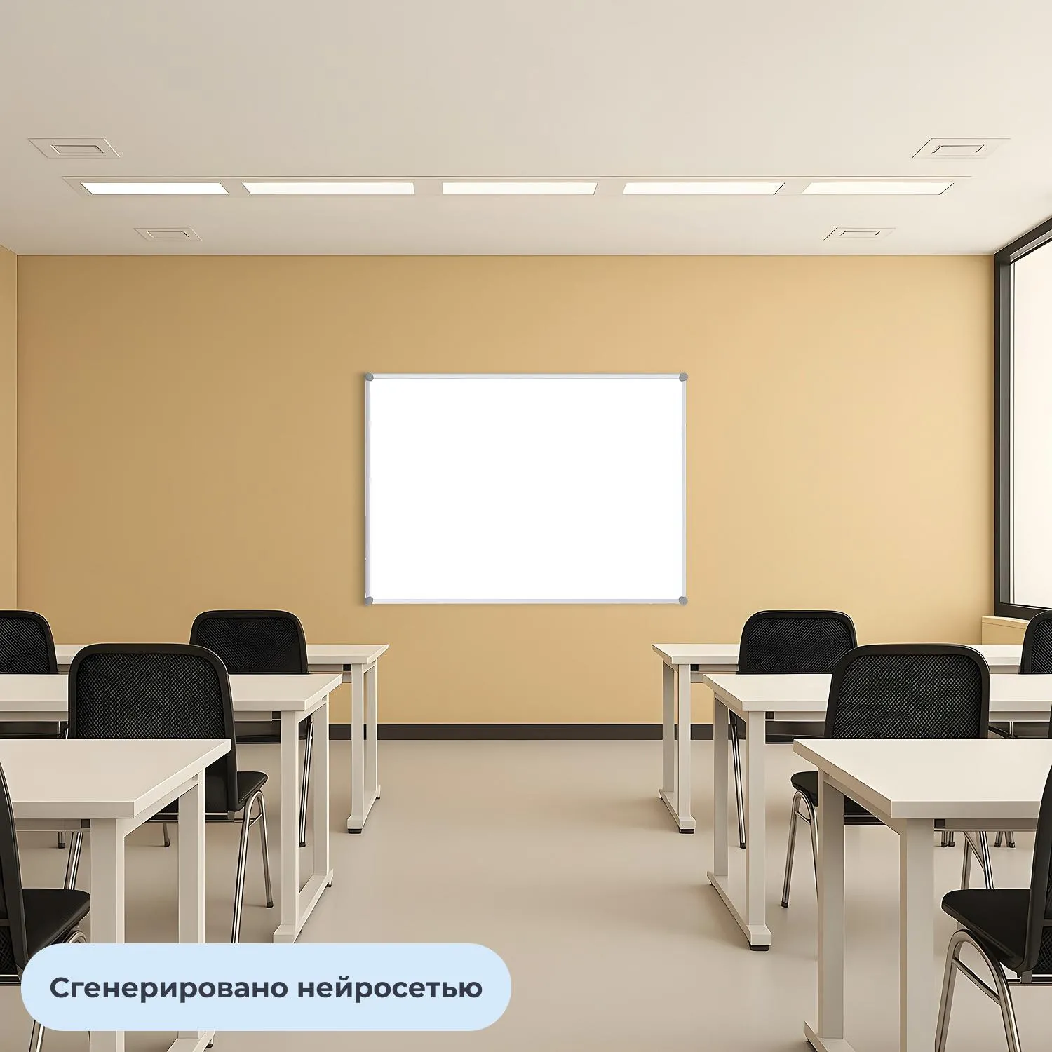 Доска магнитно-маркерная 90x120 см односекционная (полочка для маркеров) - Image 6