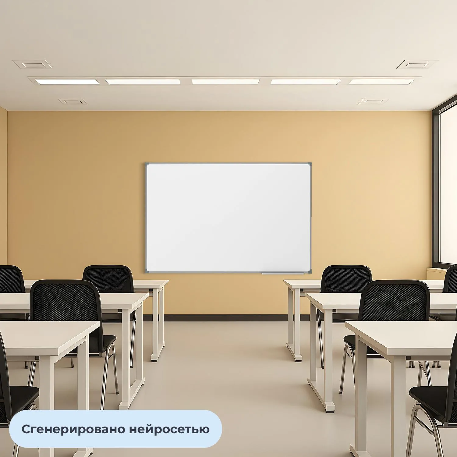 Доска магнитно-маркерная Ф-15 100x150 см односекционная с лаковым покрытием (полочка для маркеров) - Image 6
