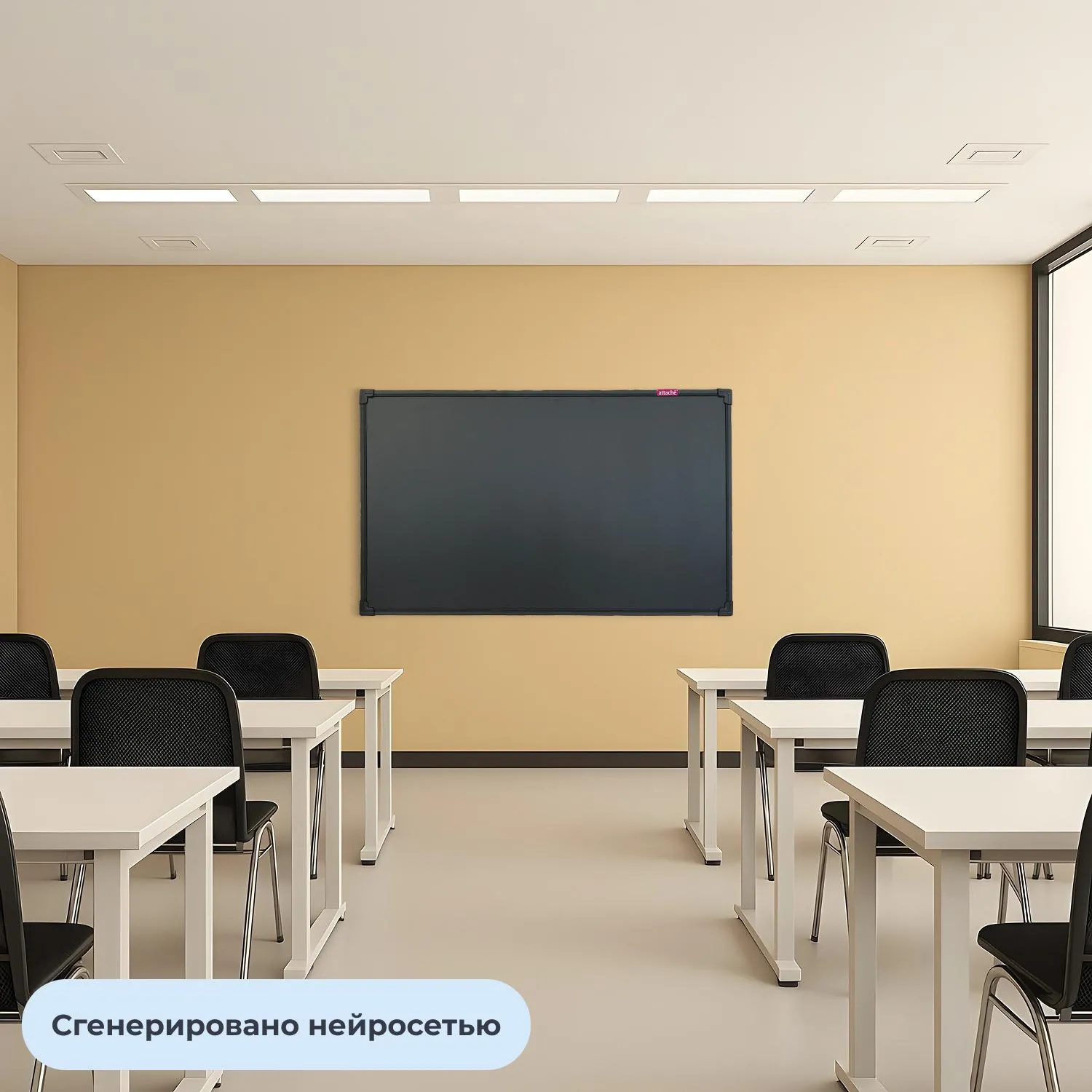 Доска магнитно-меловая 90x120 см лак (чёрная) - Image 4