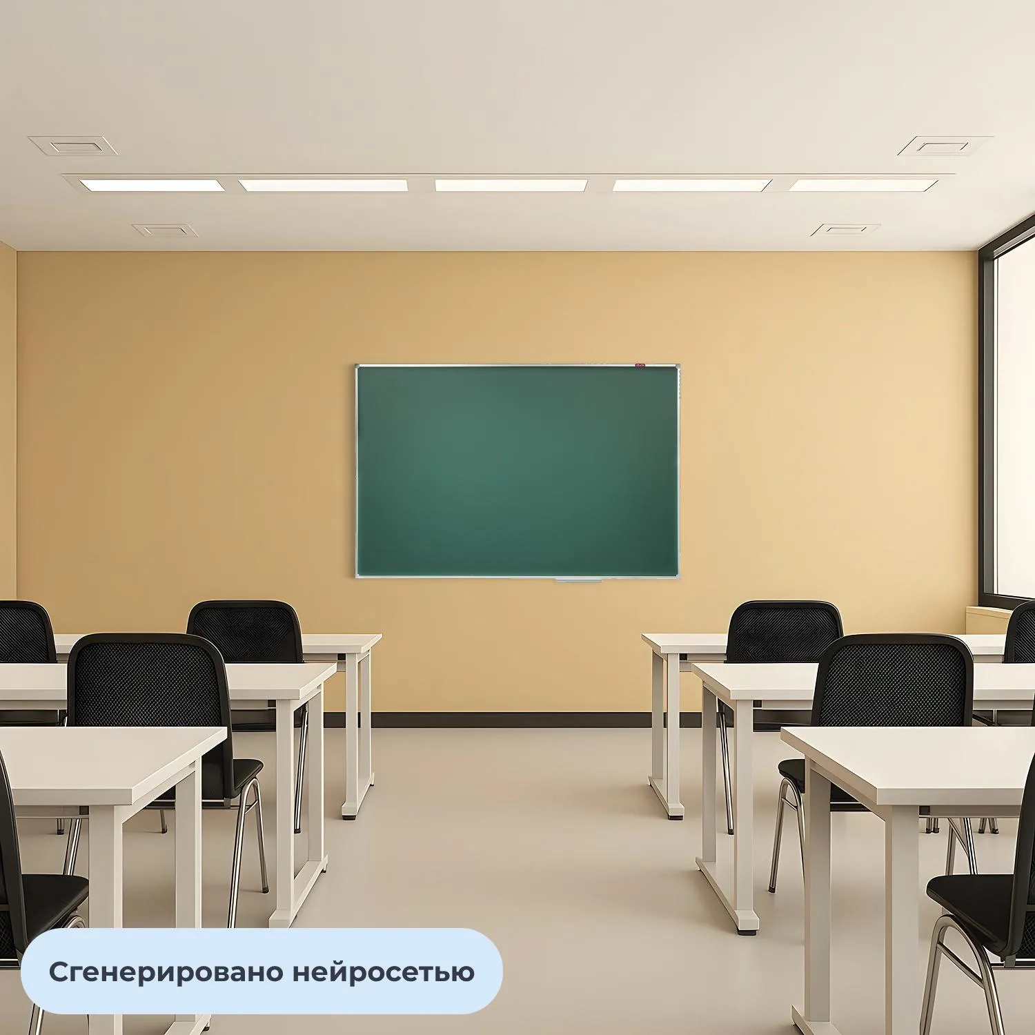 Доска магнитно-меловая 100x150 см зелёная с лаковым покрытием - Image 4